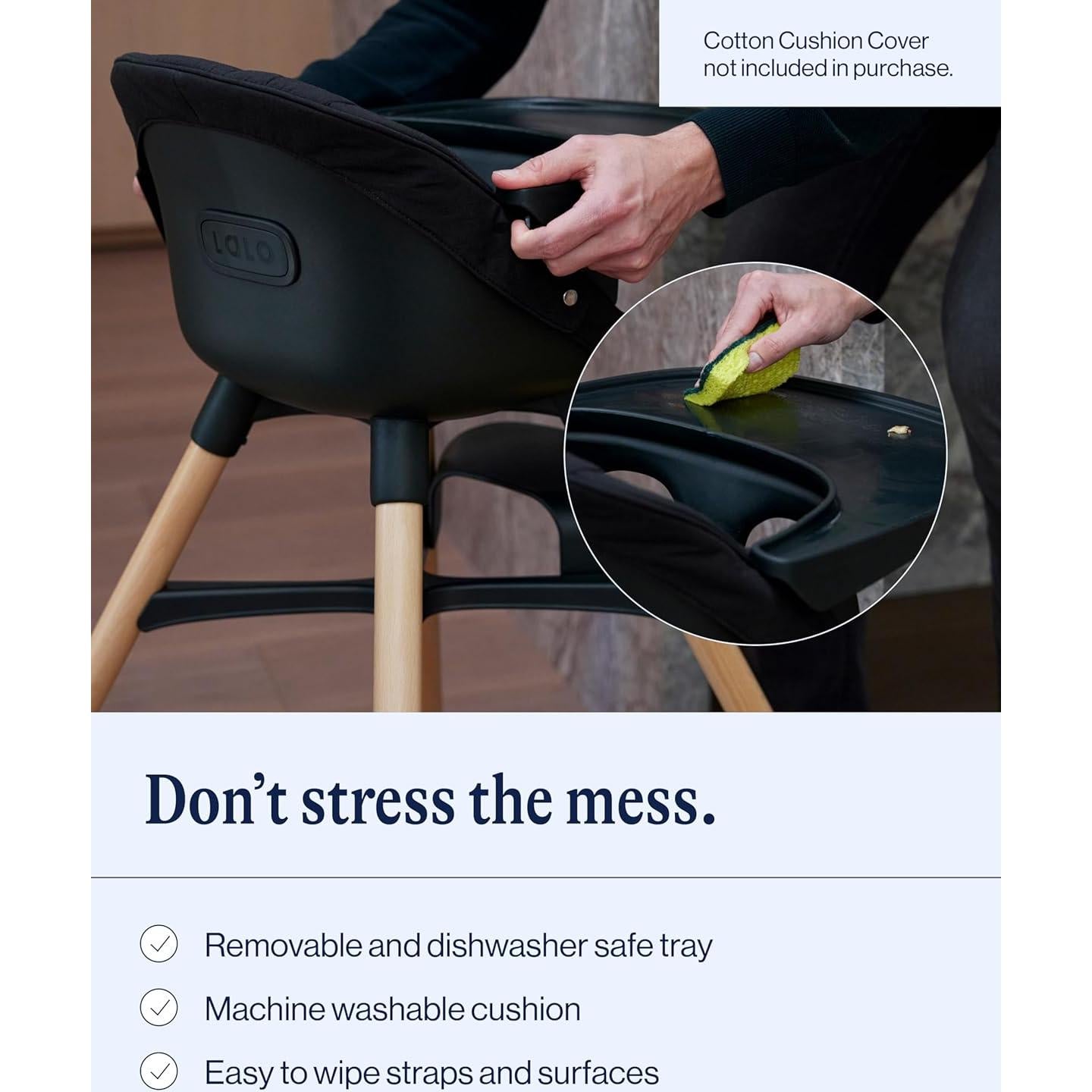 Silla Alta Convertible Lalo 3-en-1 para Bebés Salvia