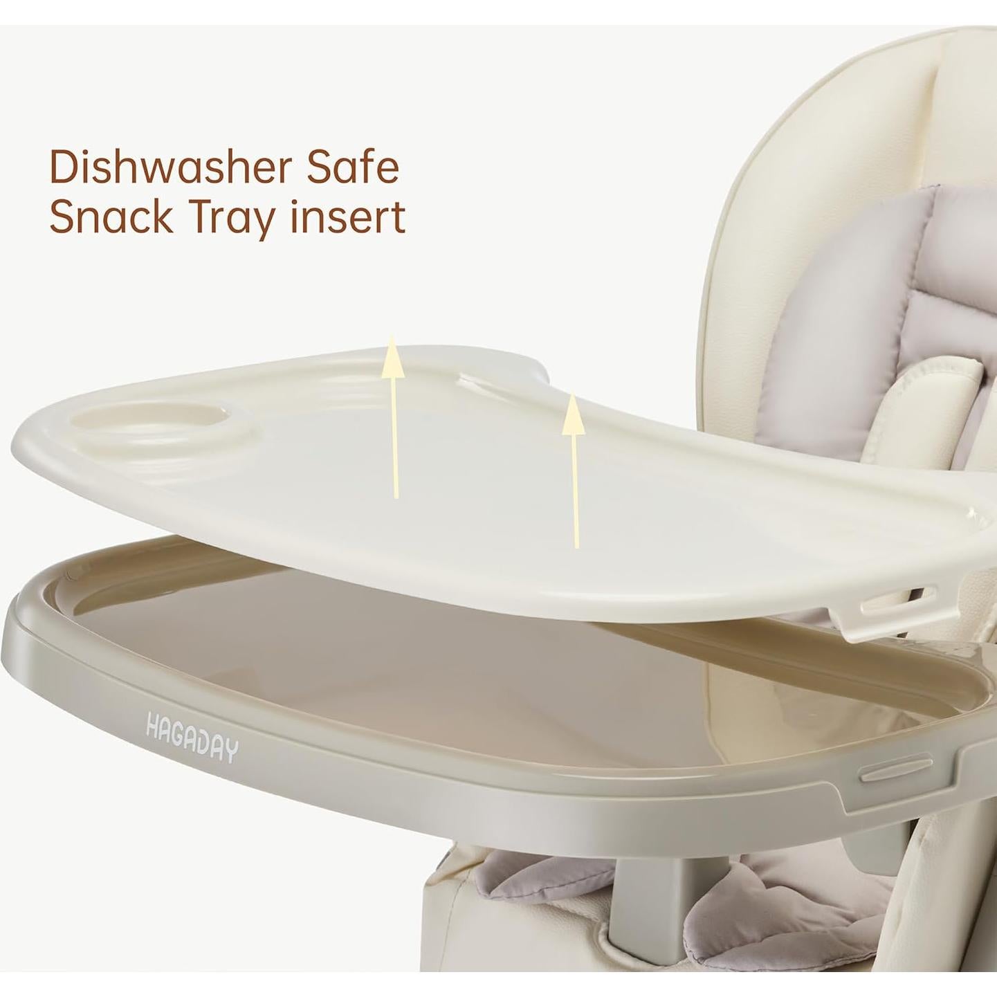 Silla Alta Convertible 6 en 1 Hagaday Blanca para Bebés