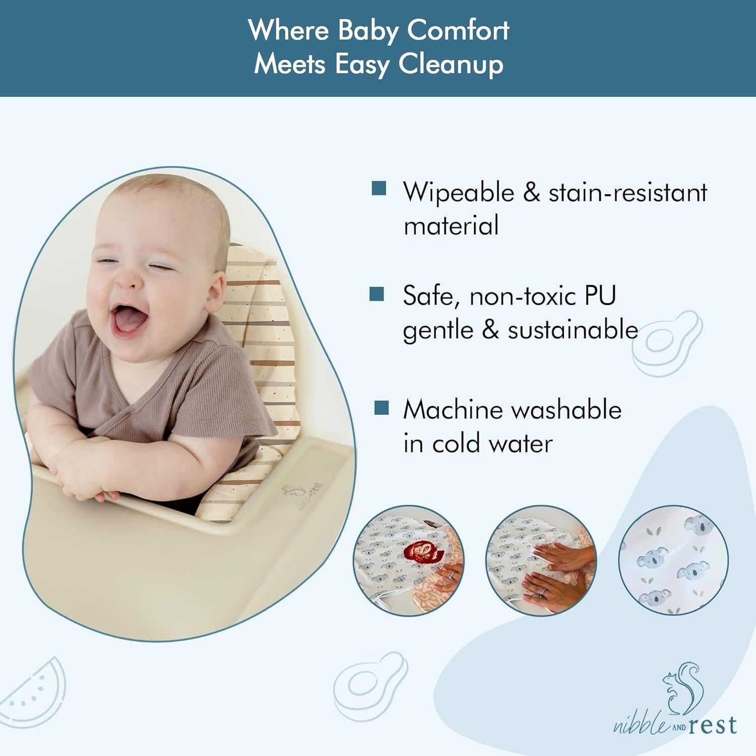 Cubierta de Silla Alta Nibble and Rest para IKEA Antilop - Lavable