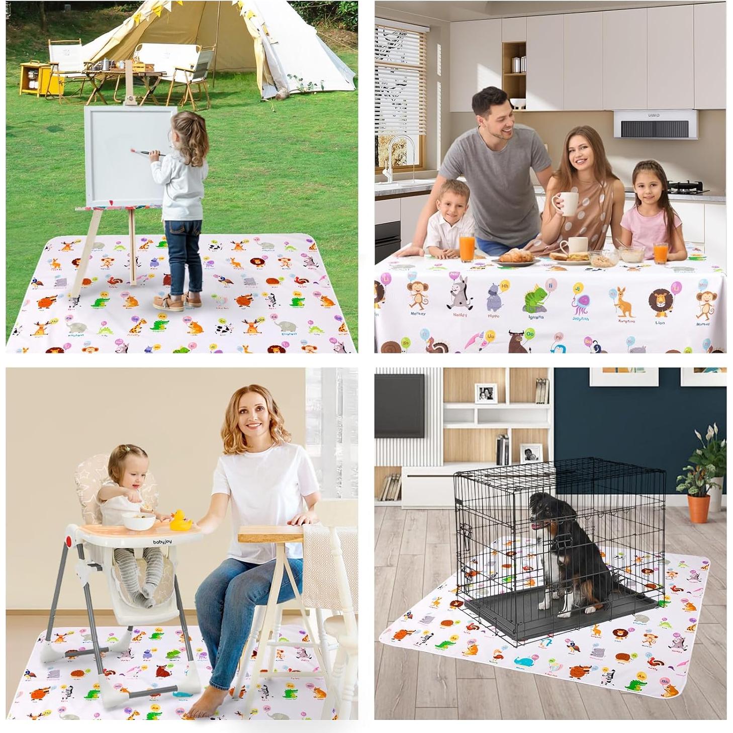 Manta Antideslizante Impermeable DFHY 152.9x152.9 cm para Bebés