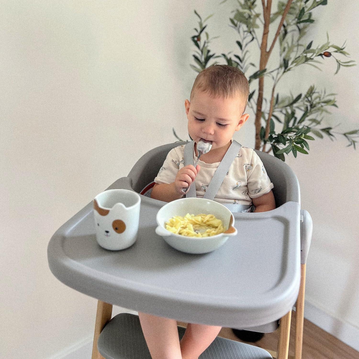 Silla Alta Evolur Nimbus Gris Oscuro con Arnés de Seguridad