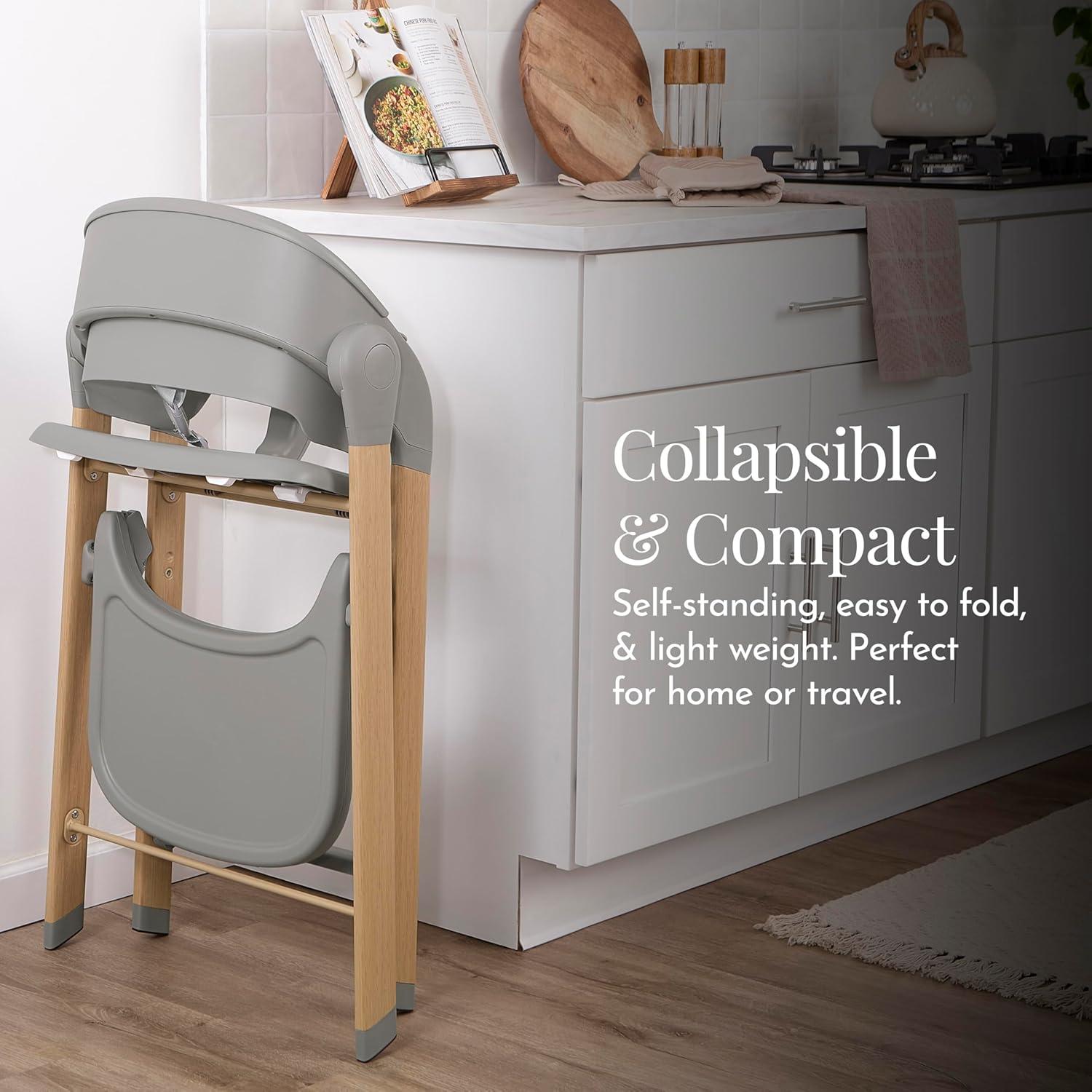 Silla Alta Evolur Nimbus Gris Oscuro con Arnés de Seguridad