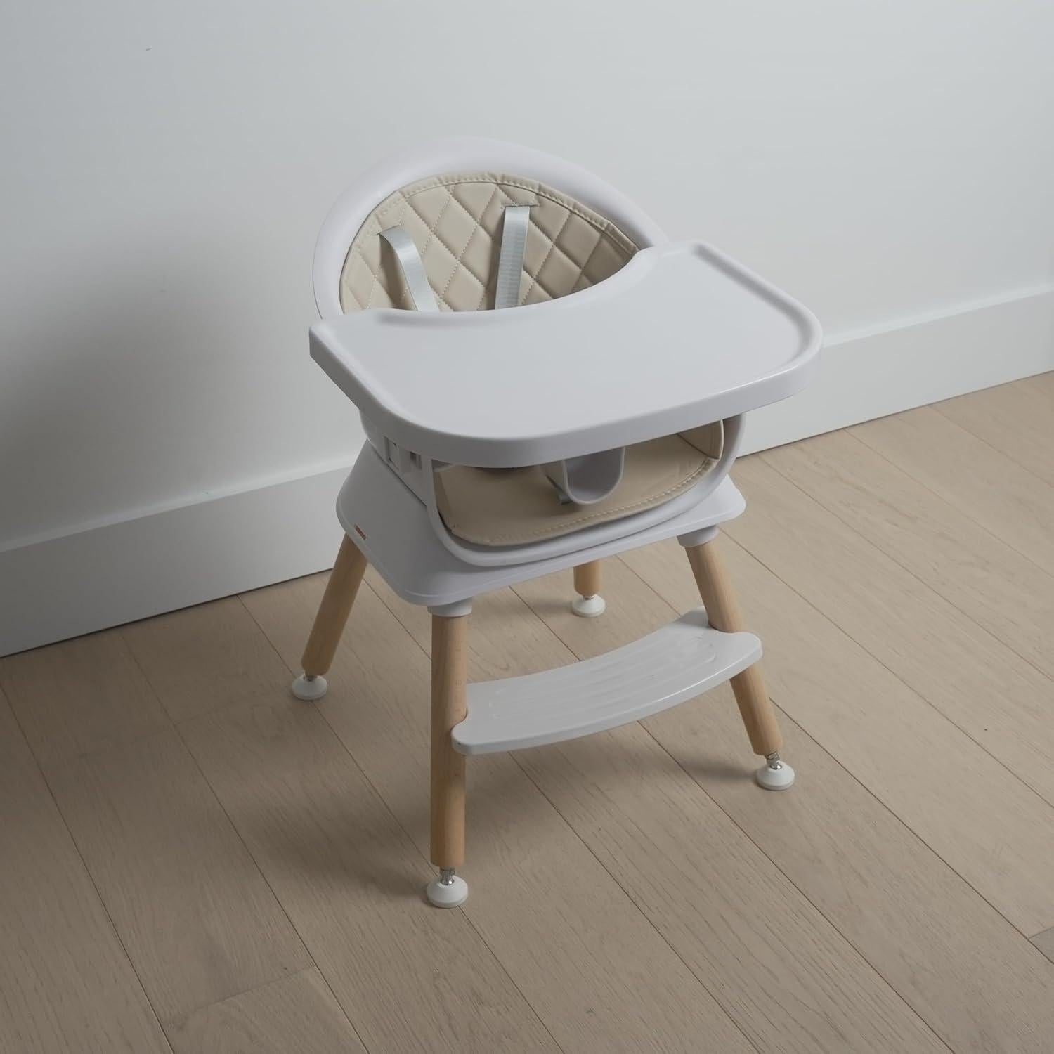 Silla Alta 3 en 1 Albert Baby Beige - Madera y Plástico, 22.7 kg