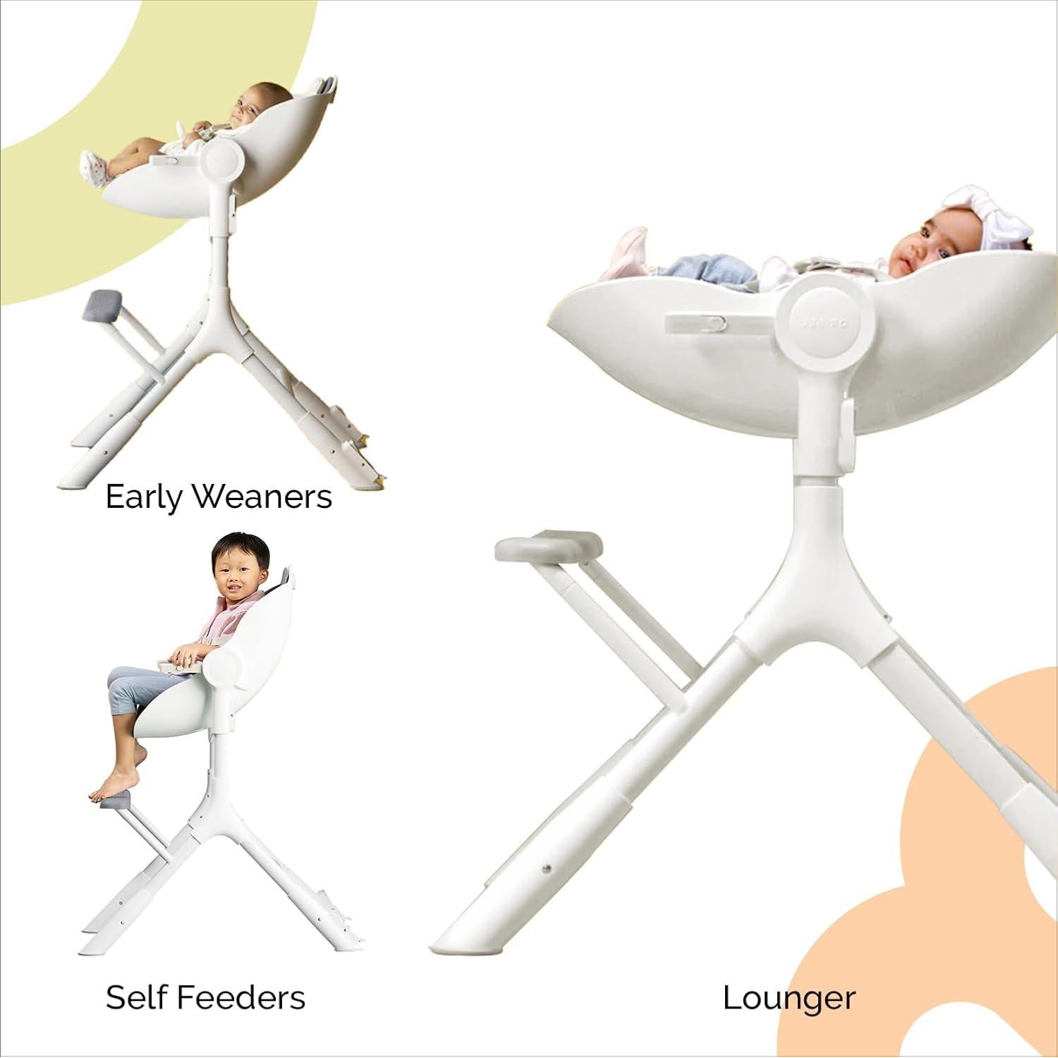 Silla Alta Convertible Oribel Cocoon Z - Gris Hielo - 8.4 kg