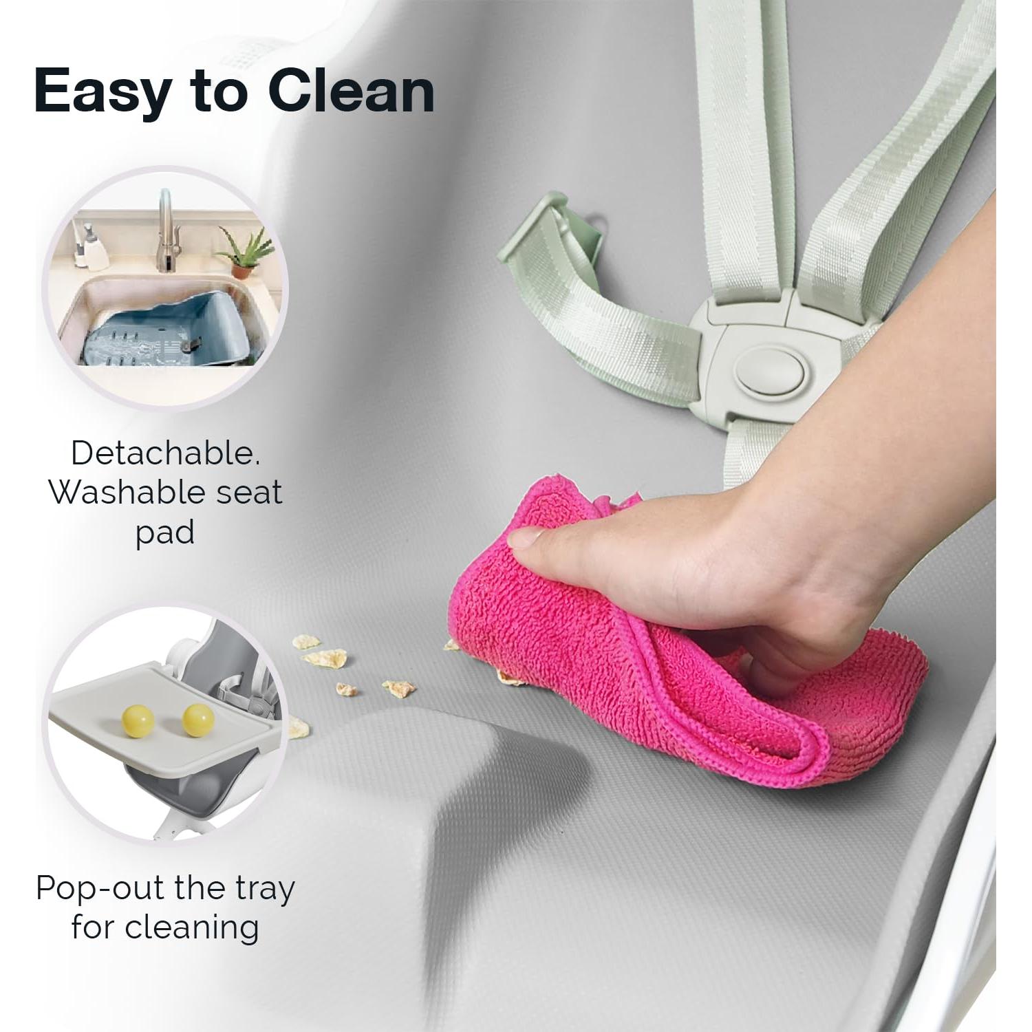 Silla Alta Convertible Oribel Cocoon Z - Gris Hielo - 8.4 kg