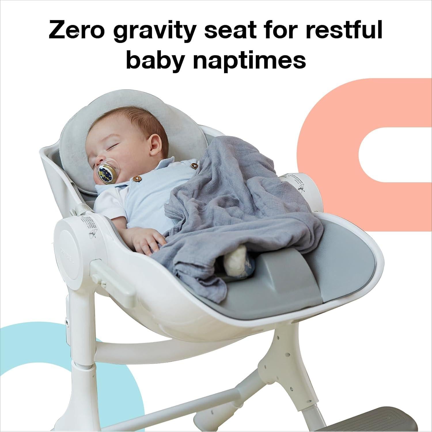 Silla Alta Convertible Oribel Cocoon Z - Gris Hielo - 8.4 kg