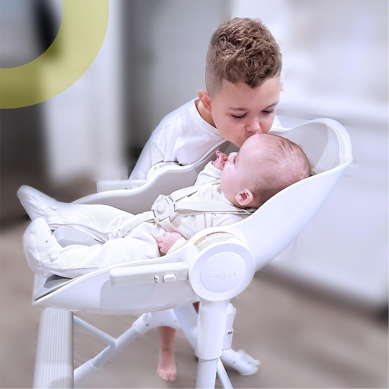 Silla Alta Convertible Oribel Cocoon Z - Gris Hielo - 8.4 kg