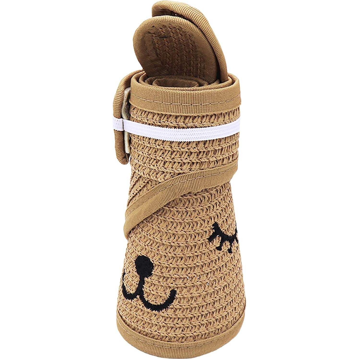 Gorro de Visera de Paja para Bebé Conejo Marrón 1-4 Años