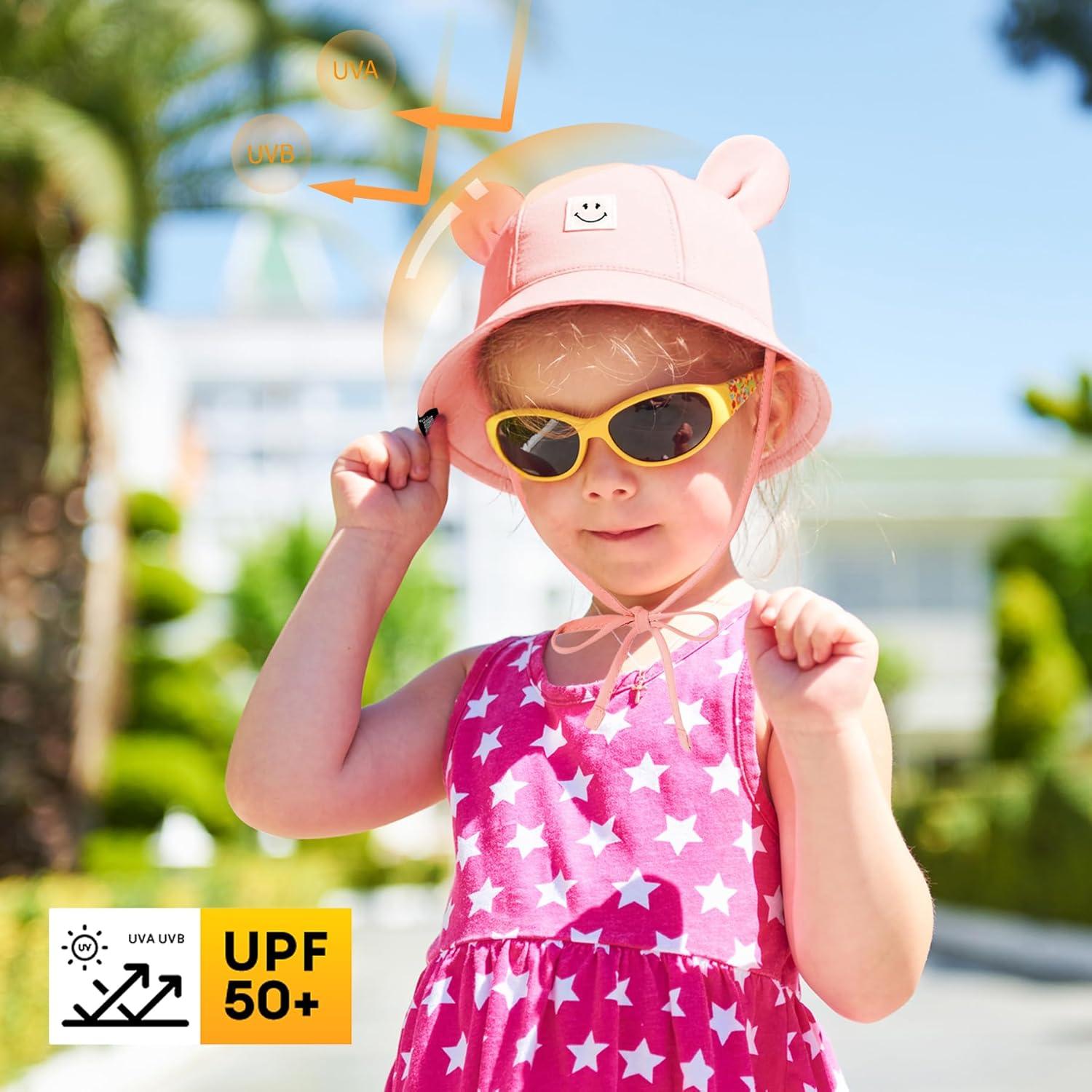 Sombrero de Sol Zando para Bebé UPF 50+ Rosa 6-12 meses