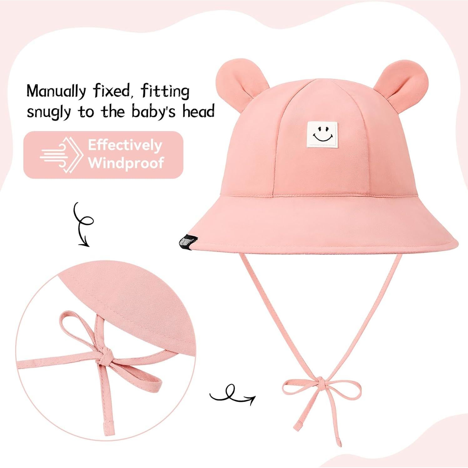 Sombrero de Sol Zando para Bebé UPF 50+ Rosa 6-12 meses