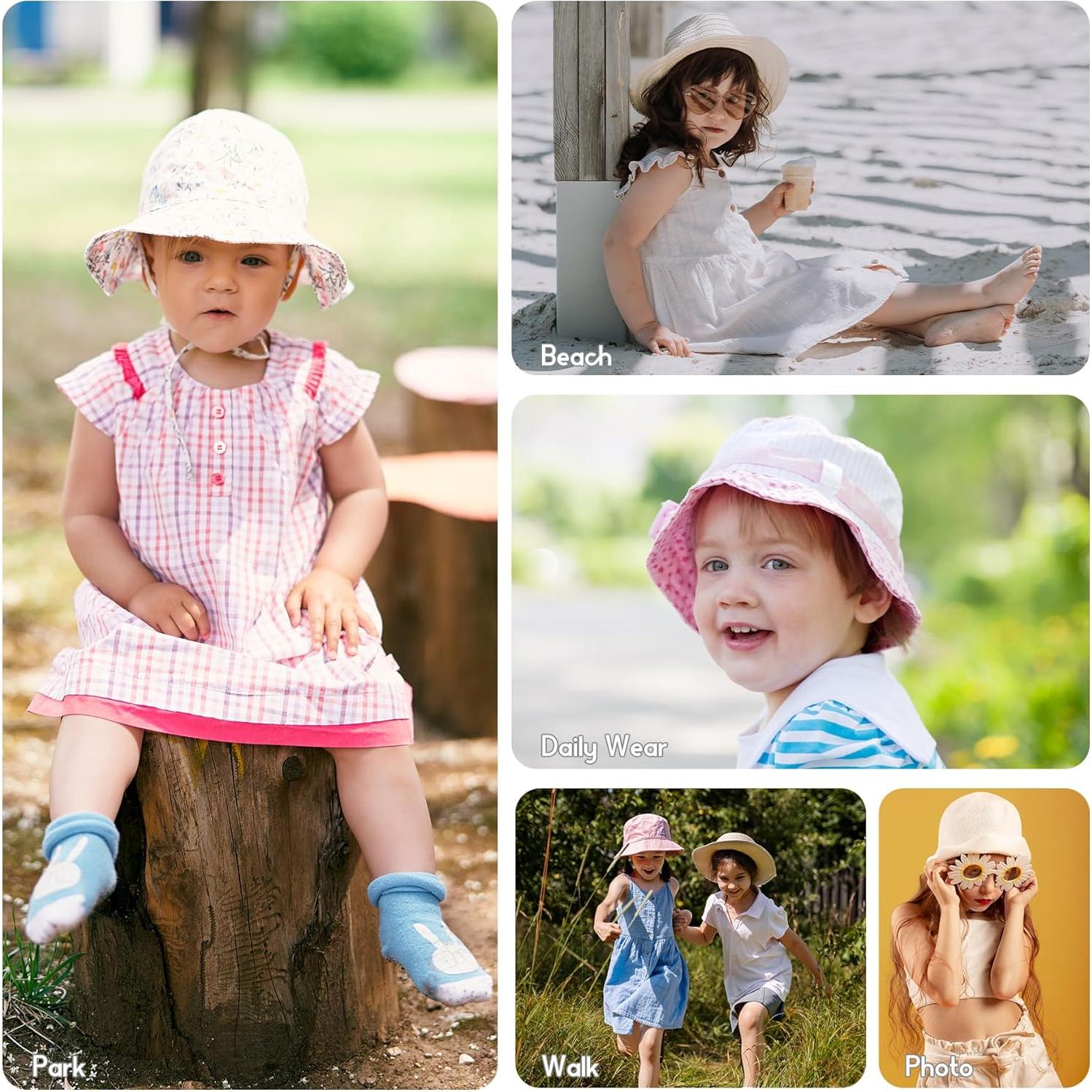 Sombrero de Sol Zando para Bebé UPF 50+ Rosa 6-12 meses