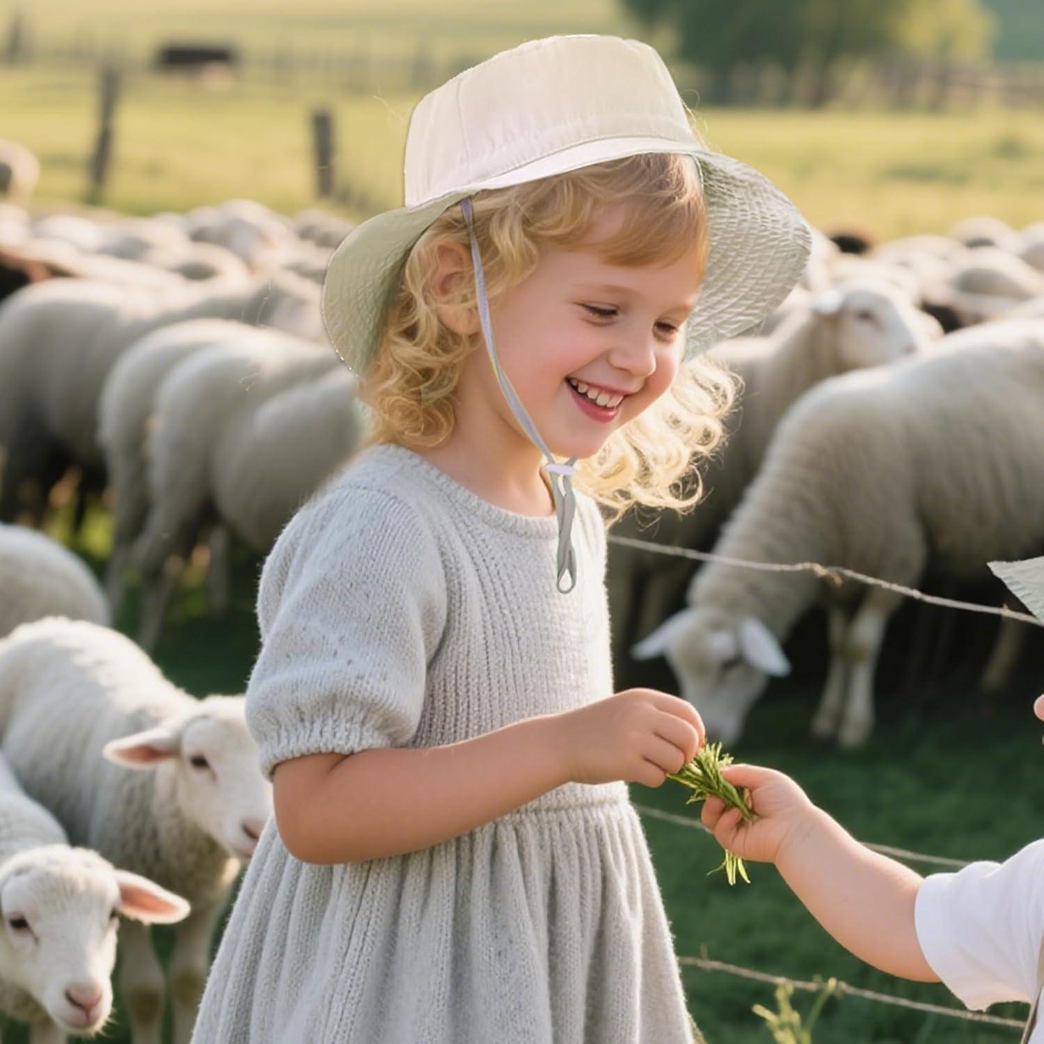 Sombrero de Sol para Bebé JTYKUYR UPF 50+ Ajustable 0-6 Años