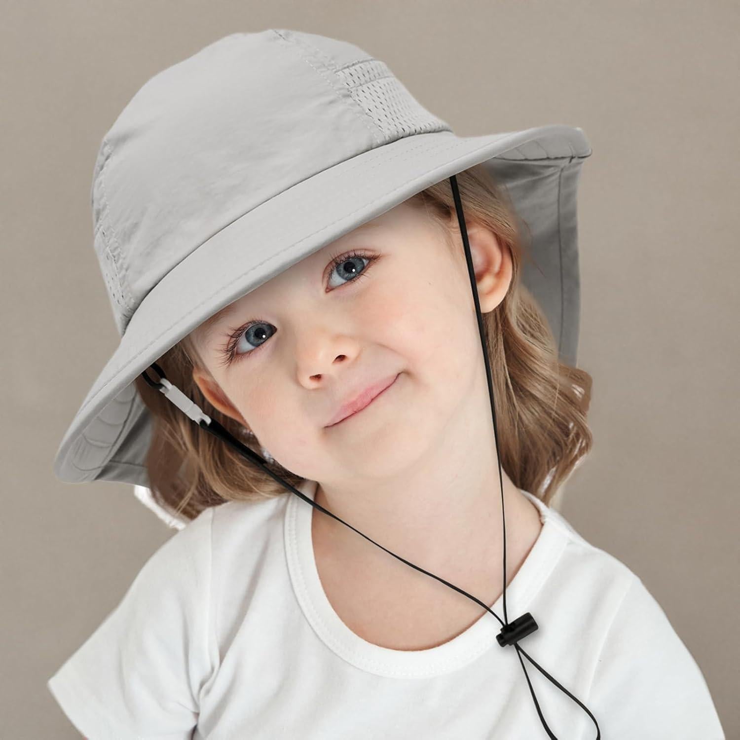 Sombrero de Sol Muryobao UPF 50+ para Niños 3-7 Años Gris