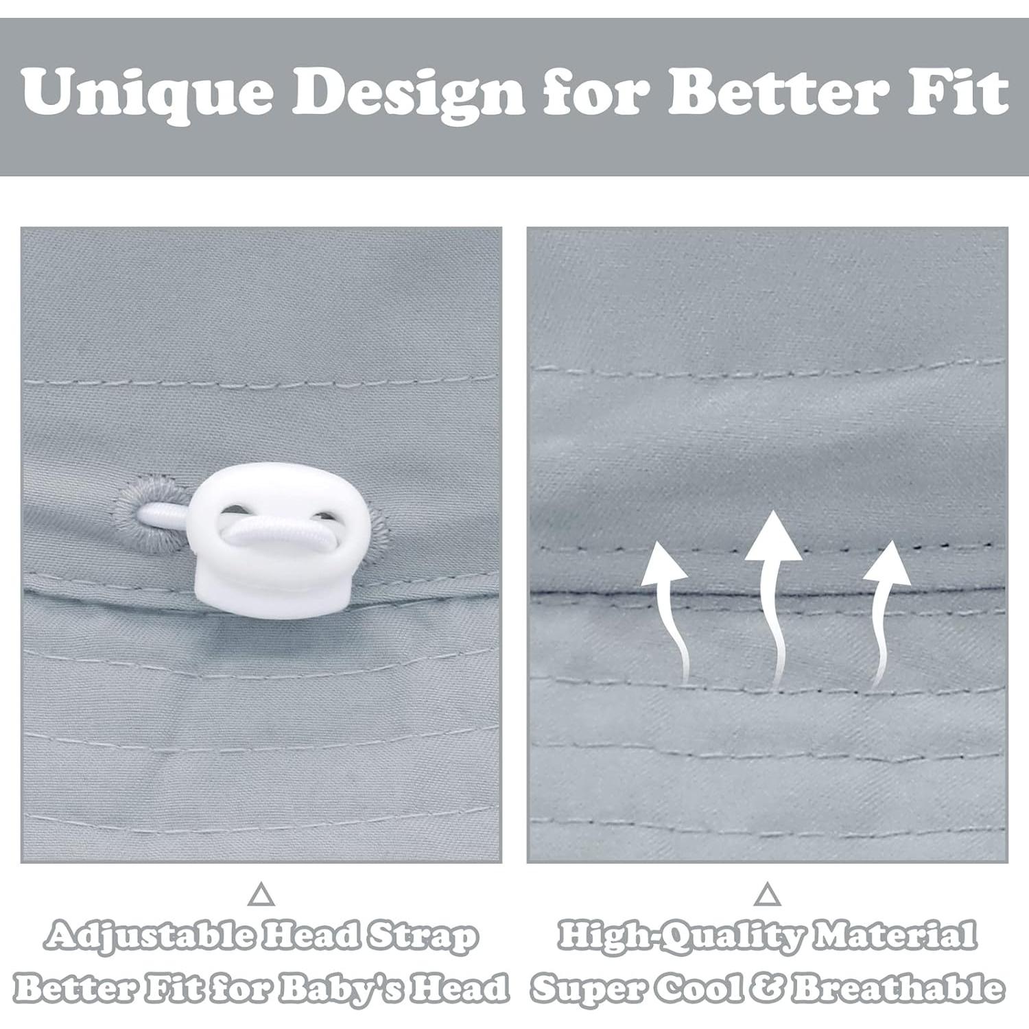 Sombrero de sol Sarfel para bebé UPF 50+ Gris 6-24 meses