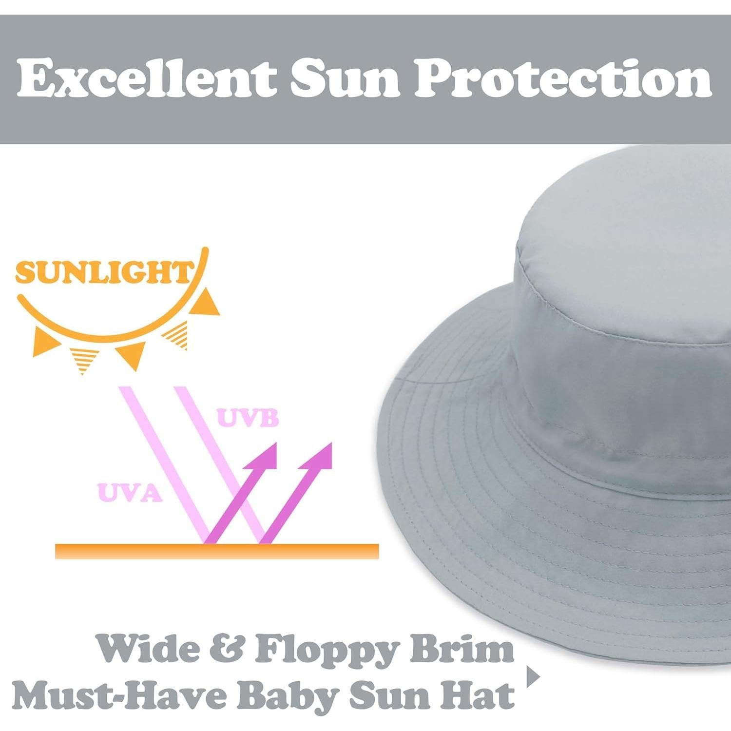 Sombrero de sol Sarfel para bebé UPF 50+ Gris 6-24 meses