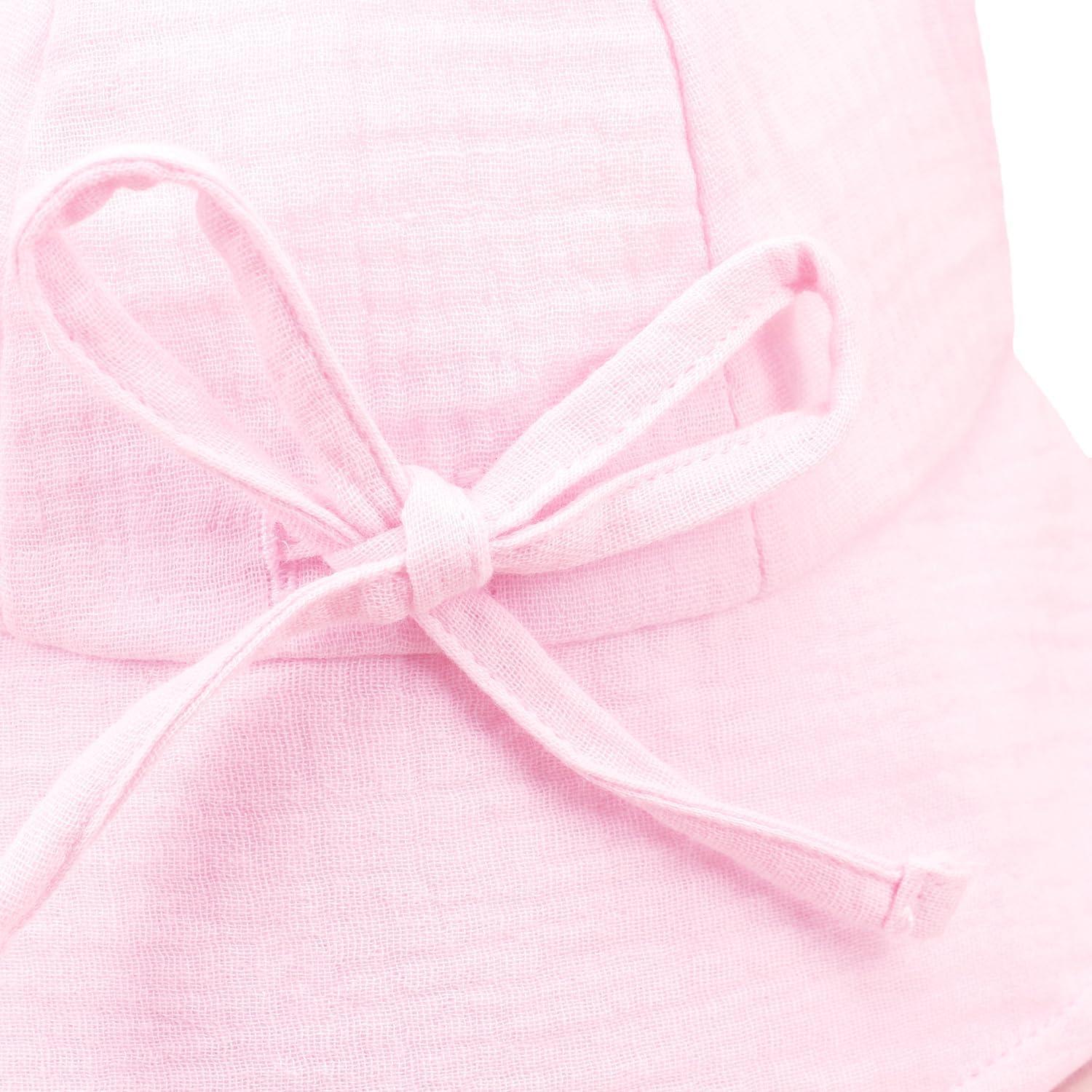 Sombrero de Sol para Bebés Niñas 0-24 Meses Algodón Transpirable