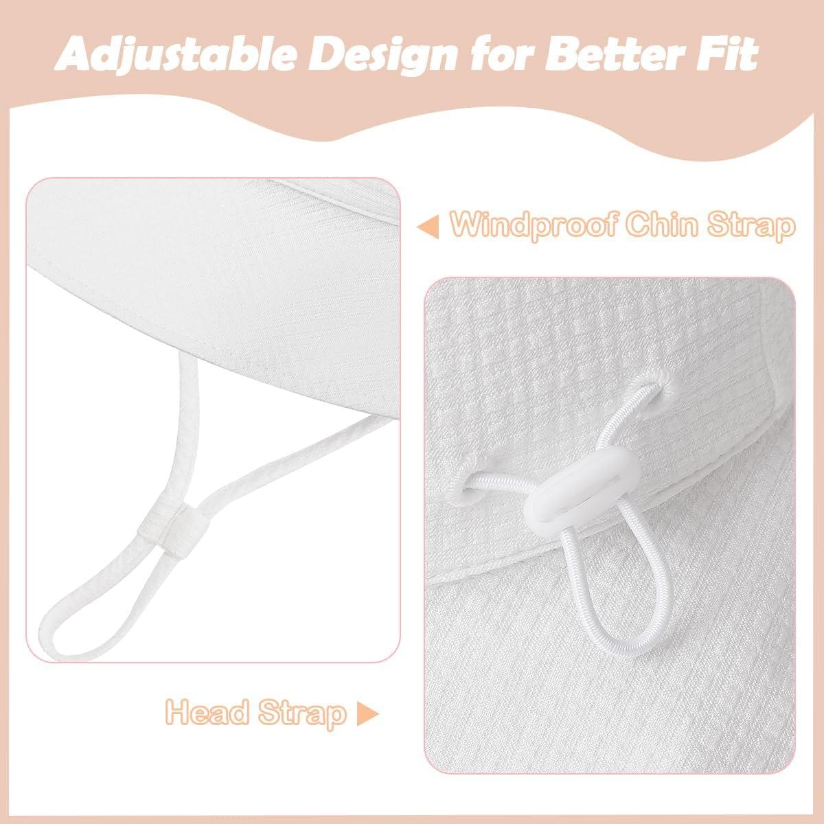 Sombrero de sol ajustable Meaiguo UPF 50+ para niña