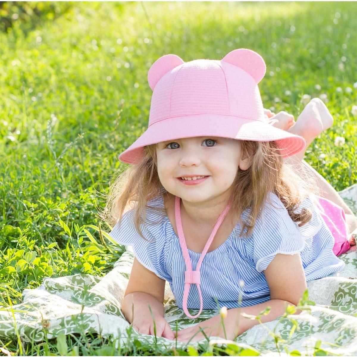 Sombrero de sol ajustable Meaiguo UPF 50+ para niña