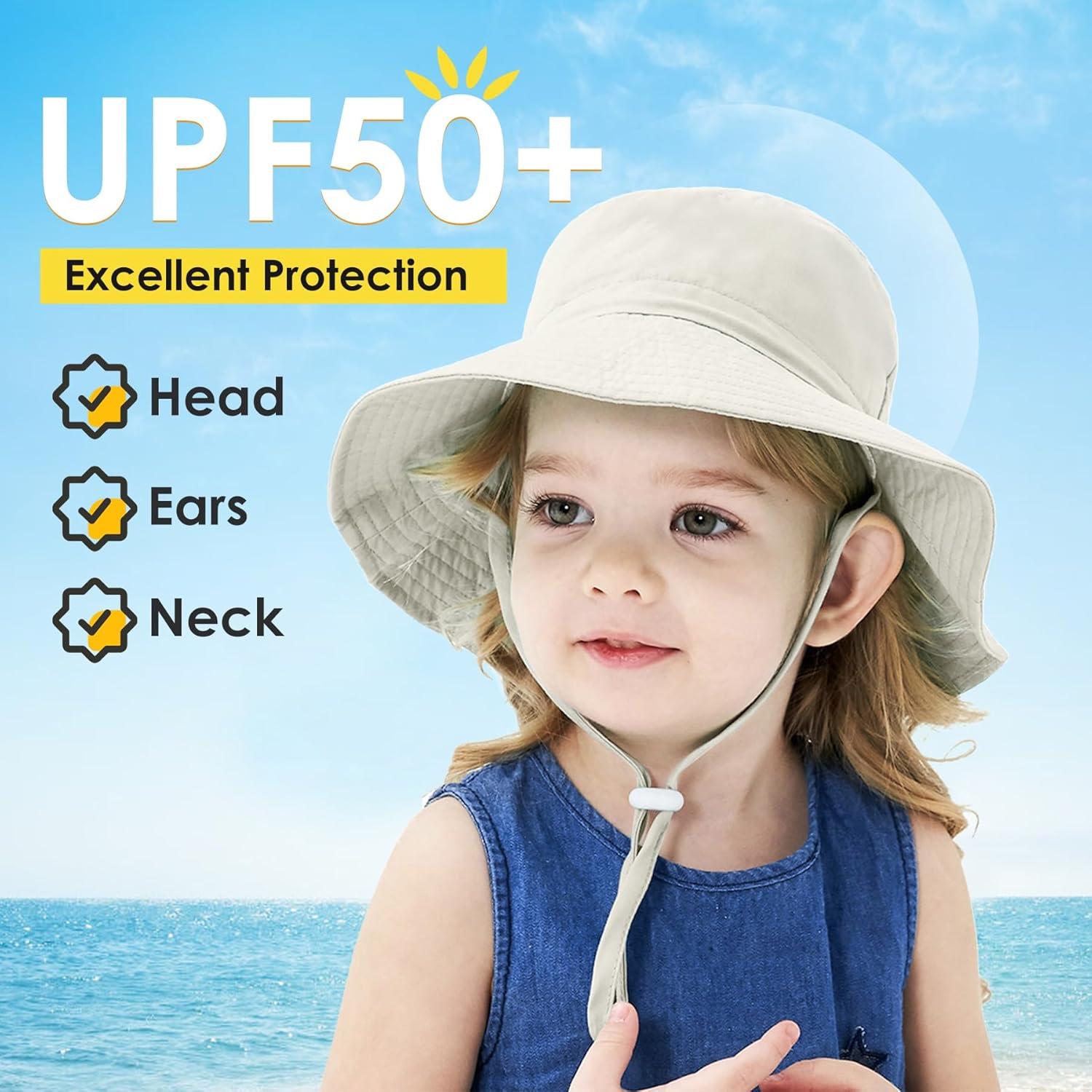 Sombrero de Sol para Bebés Zando UPF 50+ Niñas 0-6 Meses