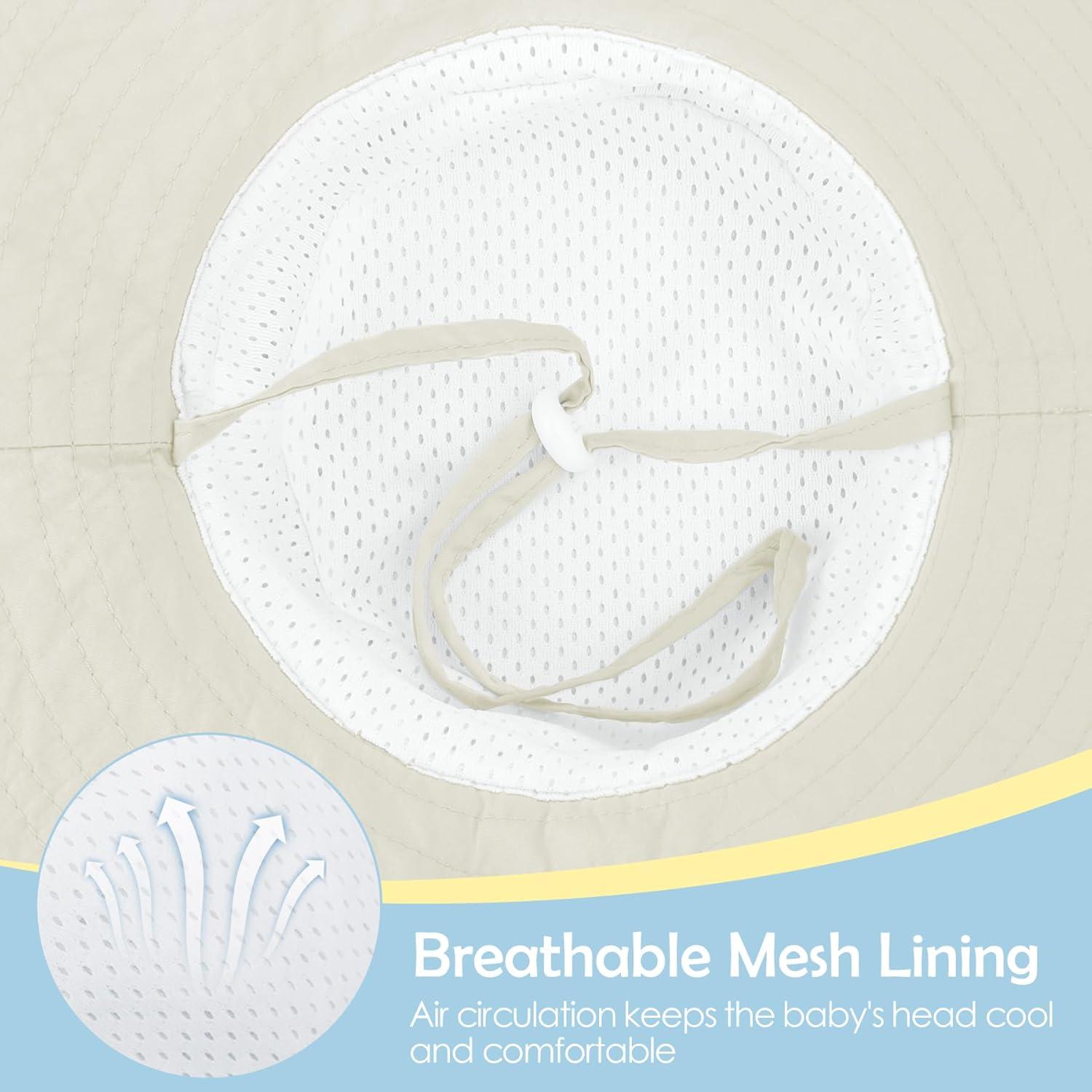 Sombrero de Sol para Bebés Zando UPF 50+ Niñas 0-6 Meses