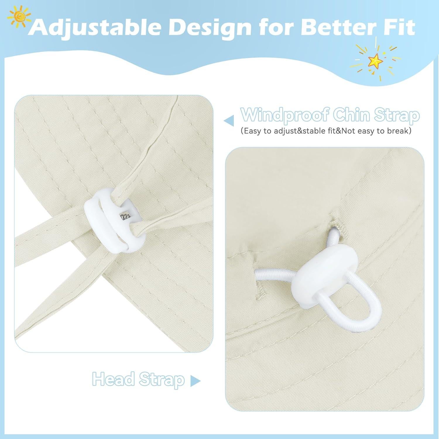 Sombrero de Sol para Bebés Zando UPF 50+ Niñas 0-6 Meses