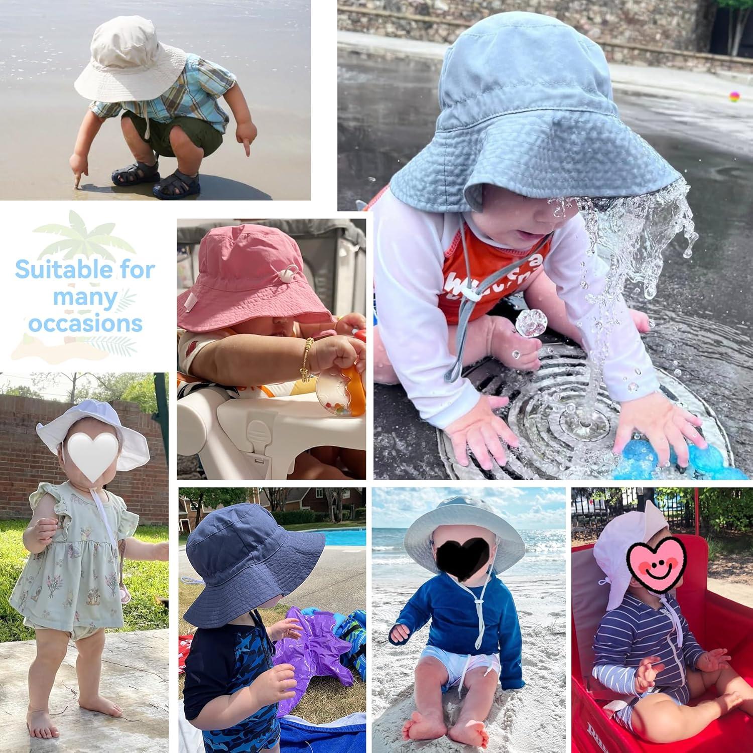 Sombrero de Sol para Bebés Zando UPF 50+ Niñas 0-6 Meses