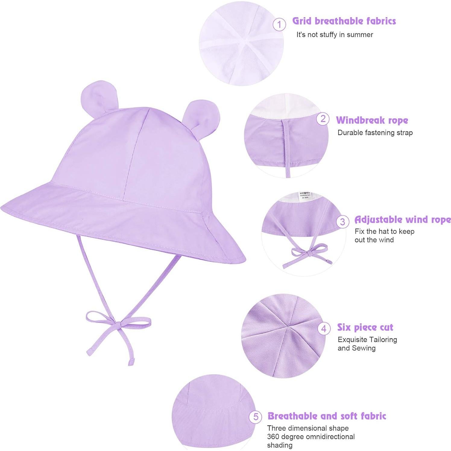 Sombrero de sol Zando para bebé UPF 50+ ajustable 0-4 años