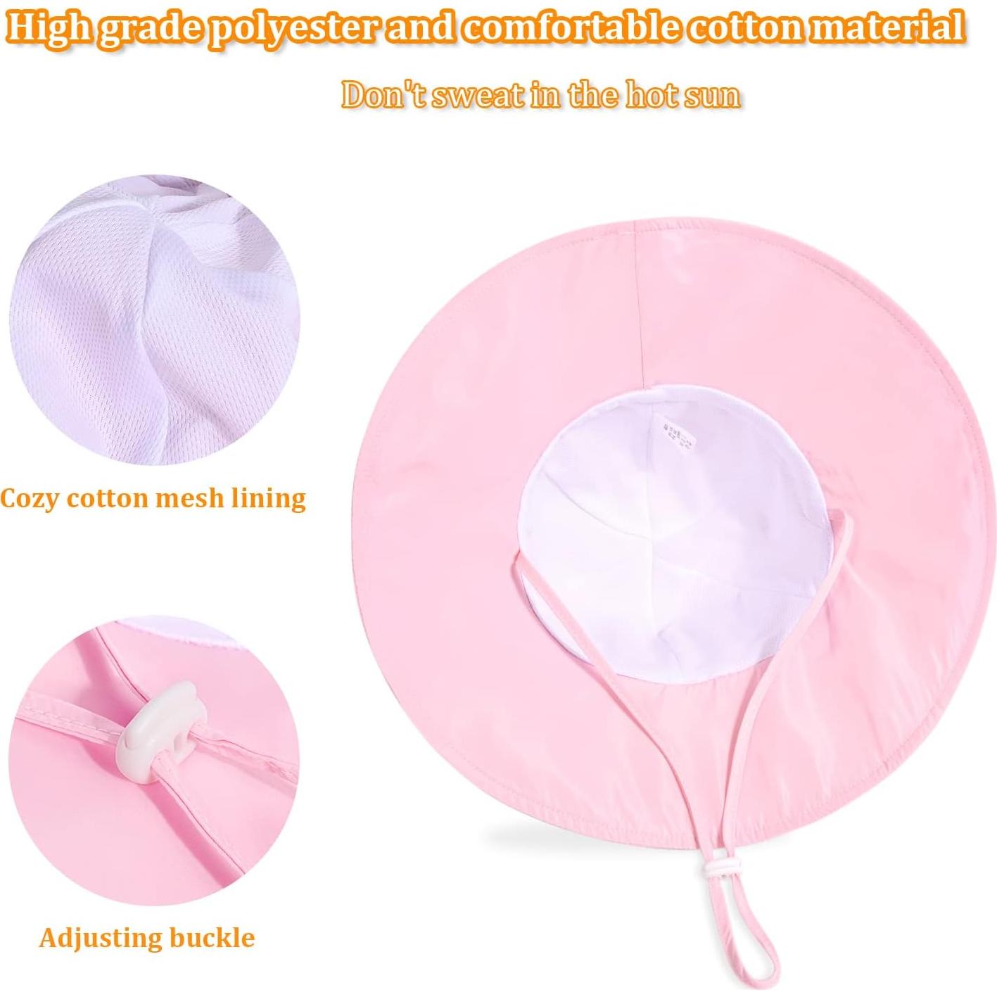 Sombrero de Sol Bebé UPF 50+ Ajustable Blanco 0-6 Meses