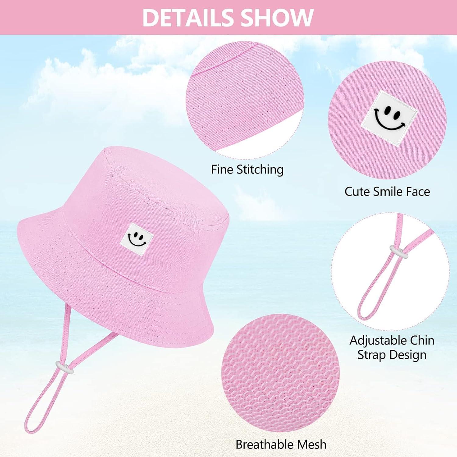 Cooraby 4 Sombreros de Sol para Bebé Ajustables Transpirables