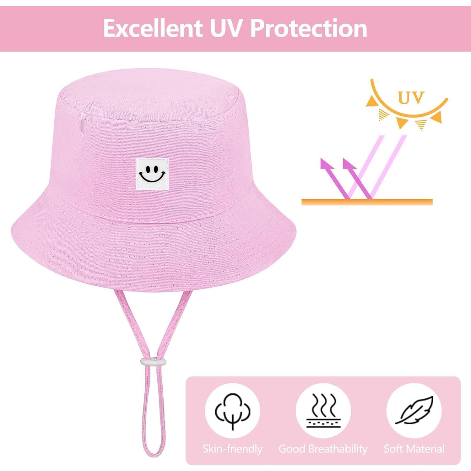 Cooraby 4 Sombreros de Sol para Bebé Ajustables Transpirables