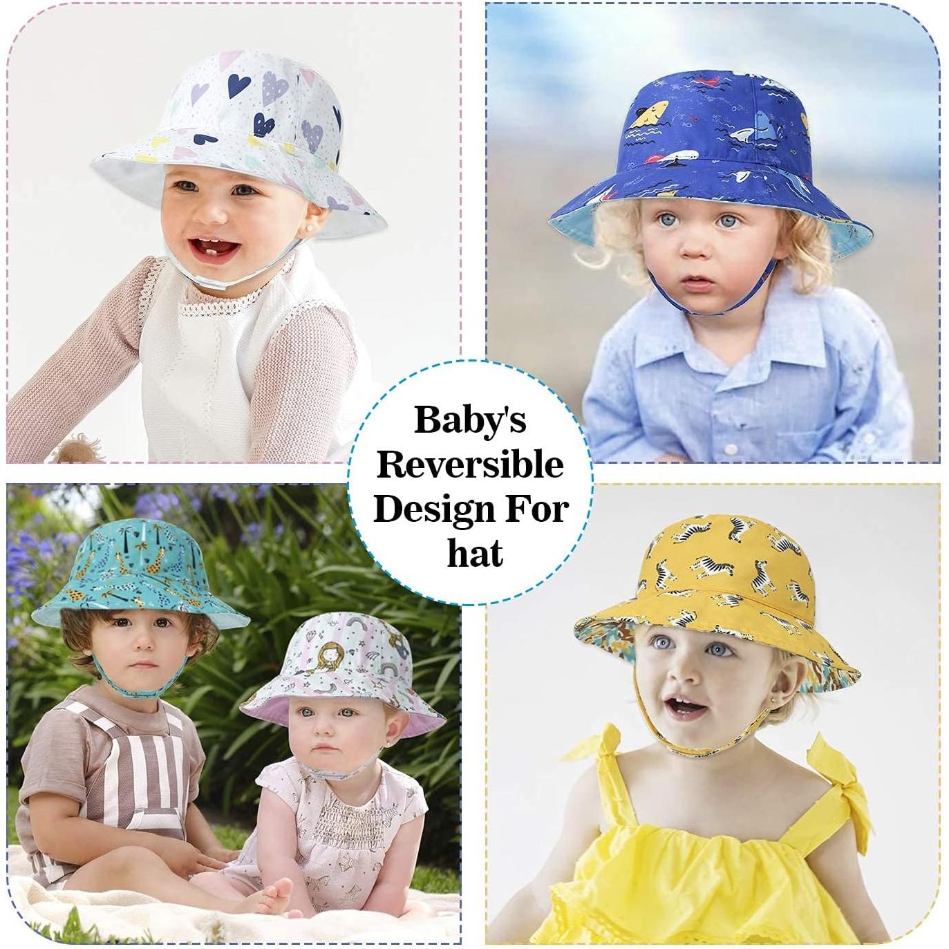 Sombrero de sol reversible para bebé UPF 50+ - 3 tamaños