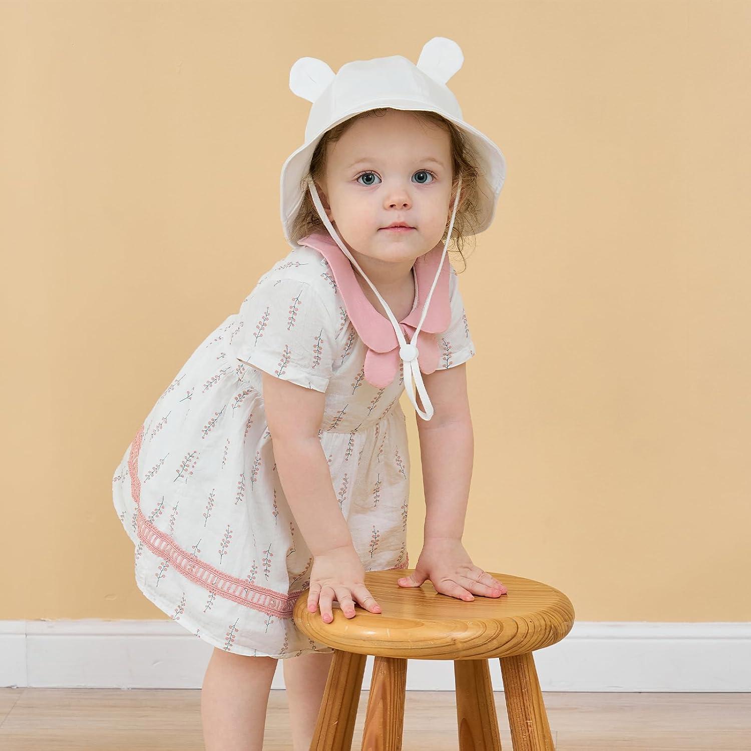 Sombrero de Sol para Bebés POMIJIAN UPF 50+ con Orejas