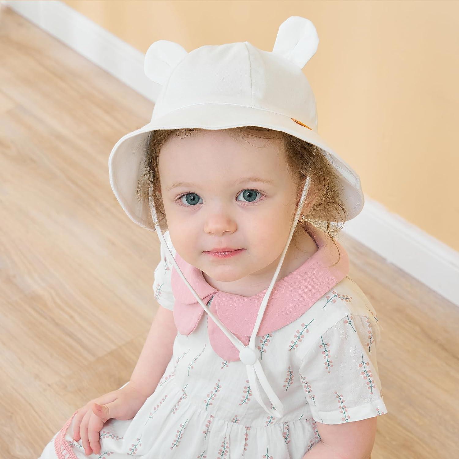 Sombrero de Sol para Bebés POMIJIAN UPF 50+ con Orejas