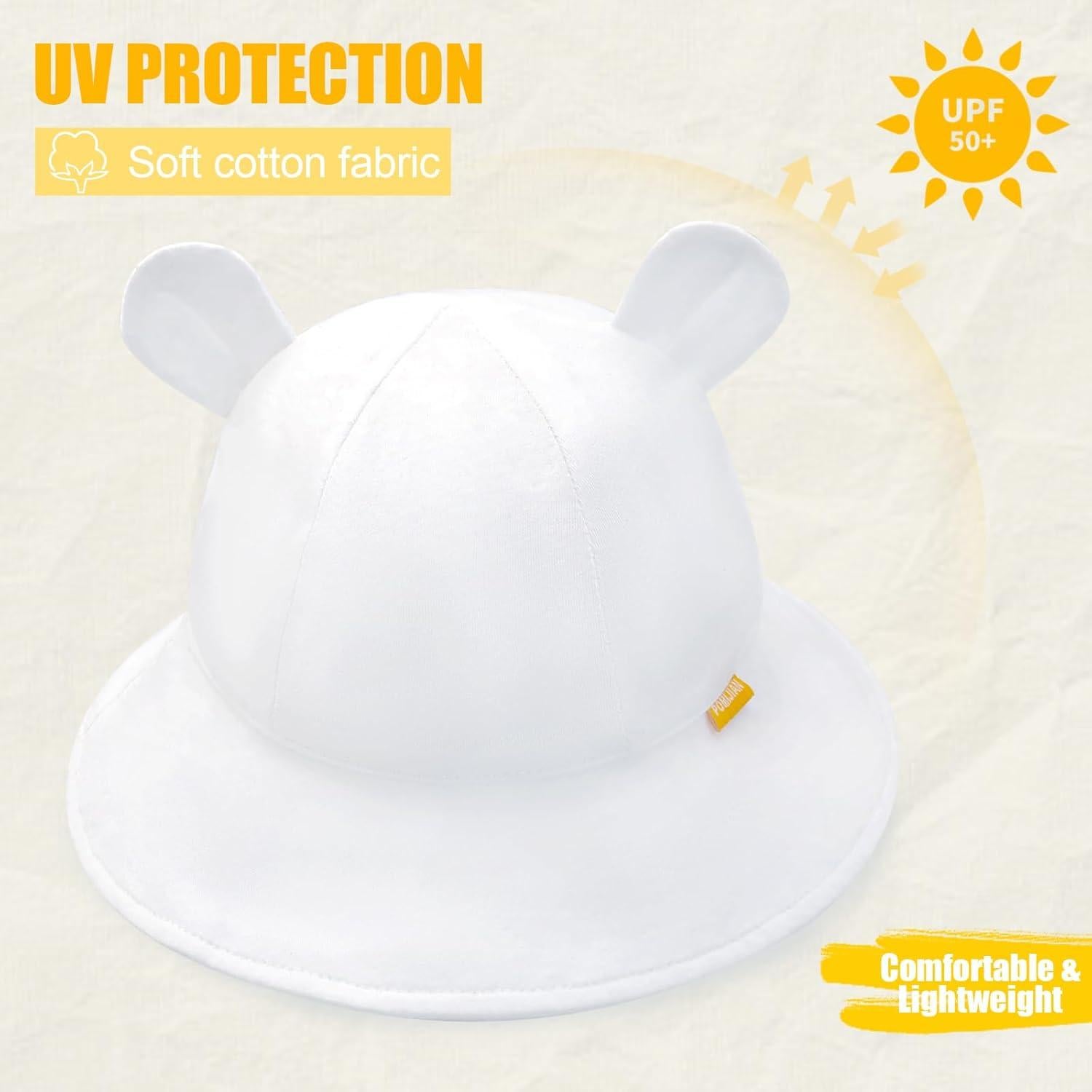 Sombrero de Sol para Bebés POMIJIAN UPF 50+ con Orejas