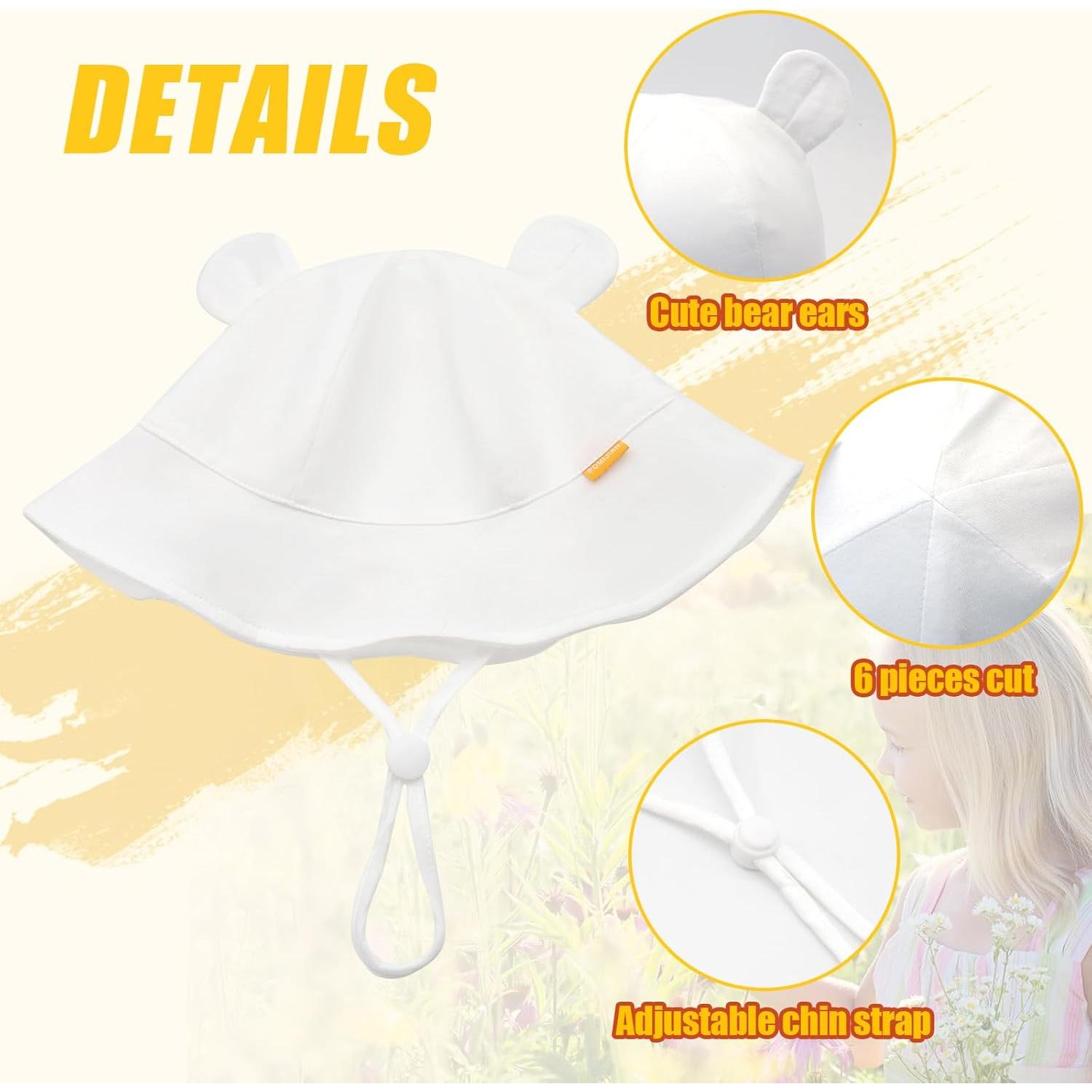 Sombrero de Sol para Bebés POMIJIAN UPF 50+ con Orejas