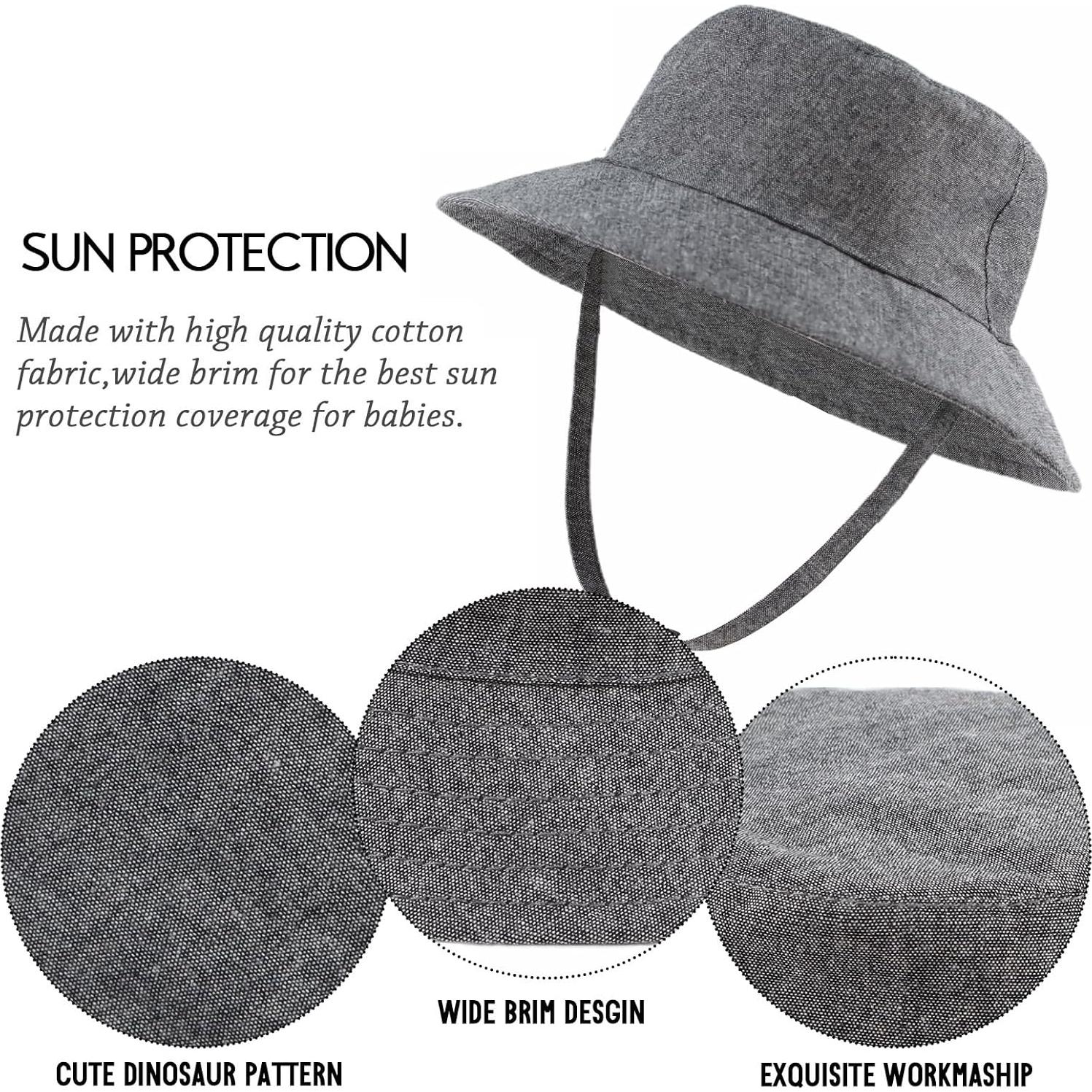 Sombrero de Sol para Bebés JANGANNSA Algodón Protección UV
