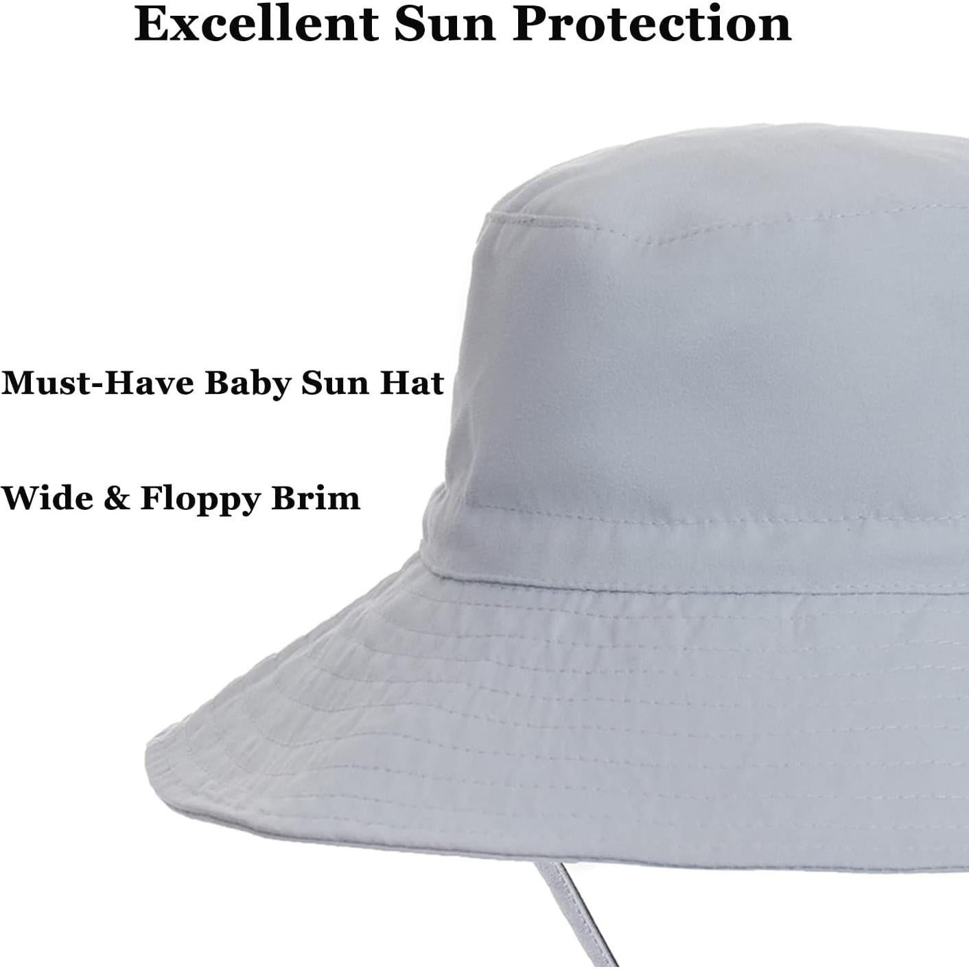 Sombrero de Sol EMTSEB UPF 50+ para Bebé 0-6 Años Gris