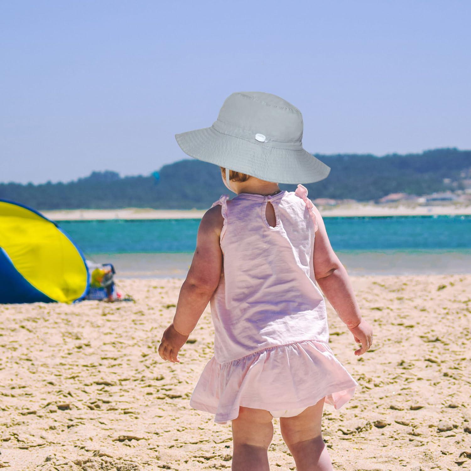 Sombrero de Sol EMTSEB UPF 50+ para Bebé 0-6 Años Gris