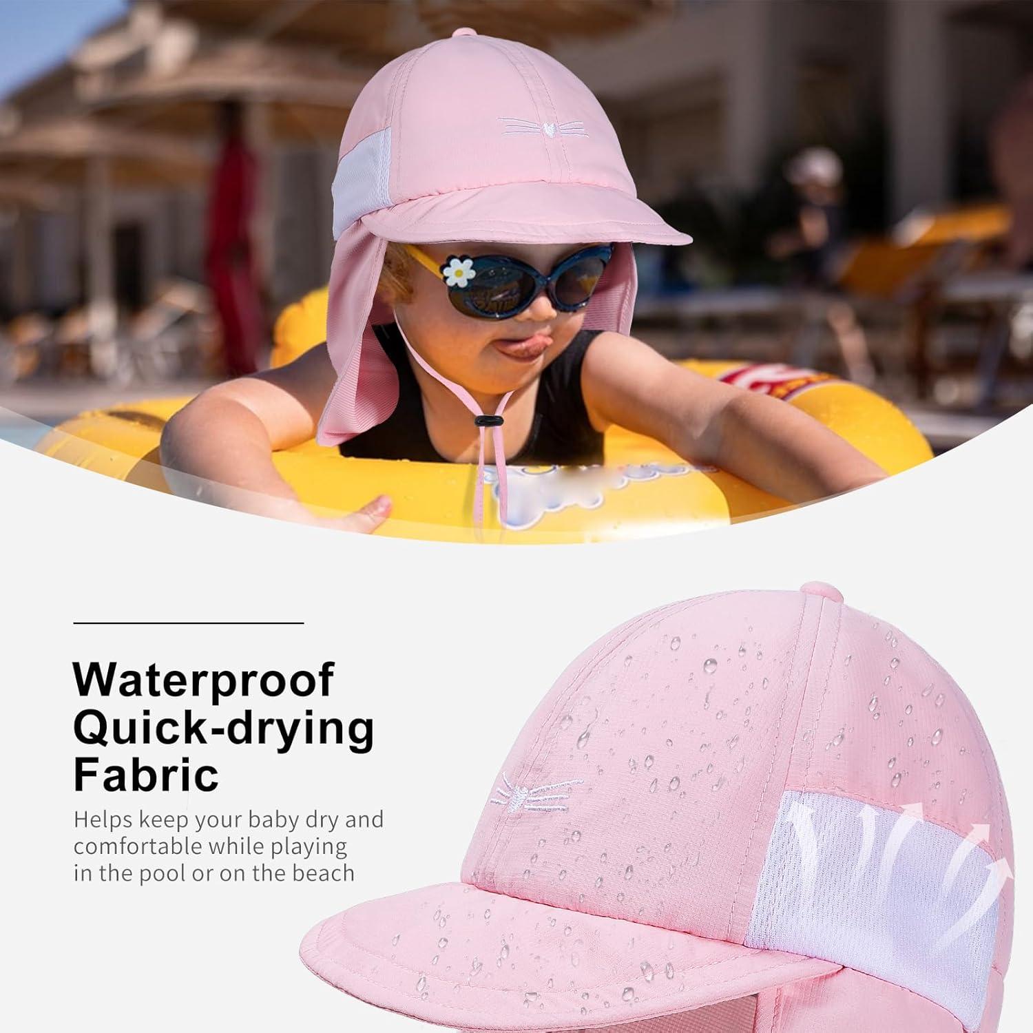 Sombrero de Sol Bebé UPF 50+ Ajustable Verde Militar