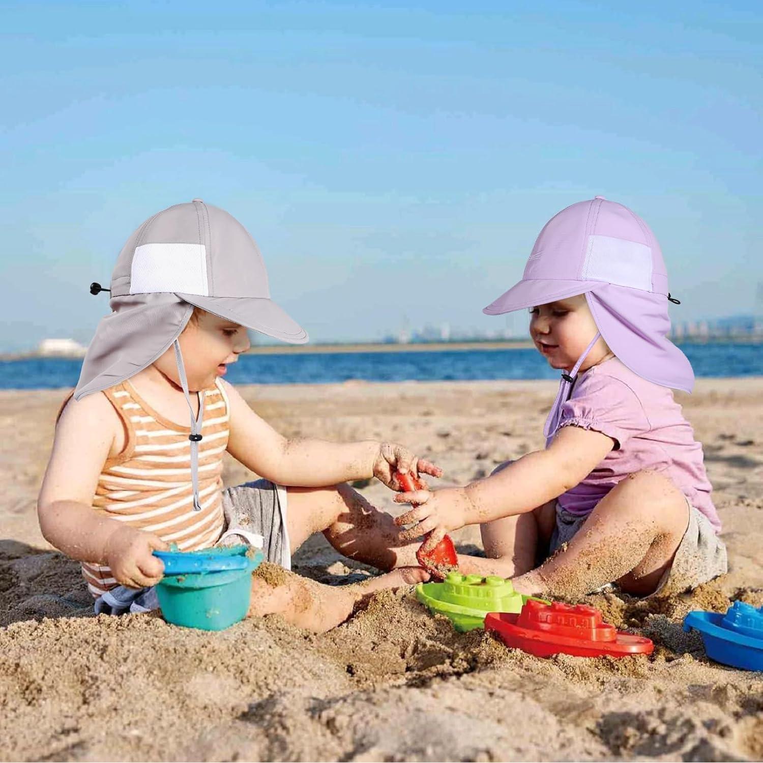 Sombrero de Sol Bebé UPF 50+ Ajustable Verde Militar