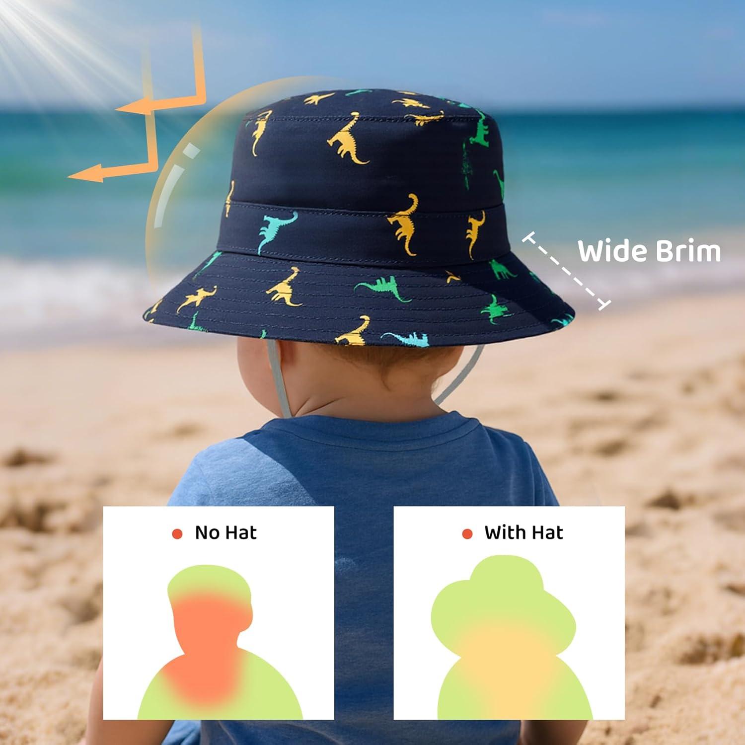 Sombrero de Sol Durio UPF 50+ para Bebés 6-12 Meses Azul Marino