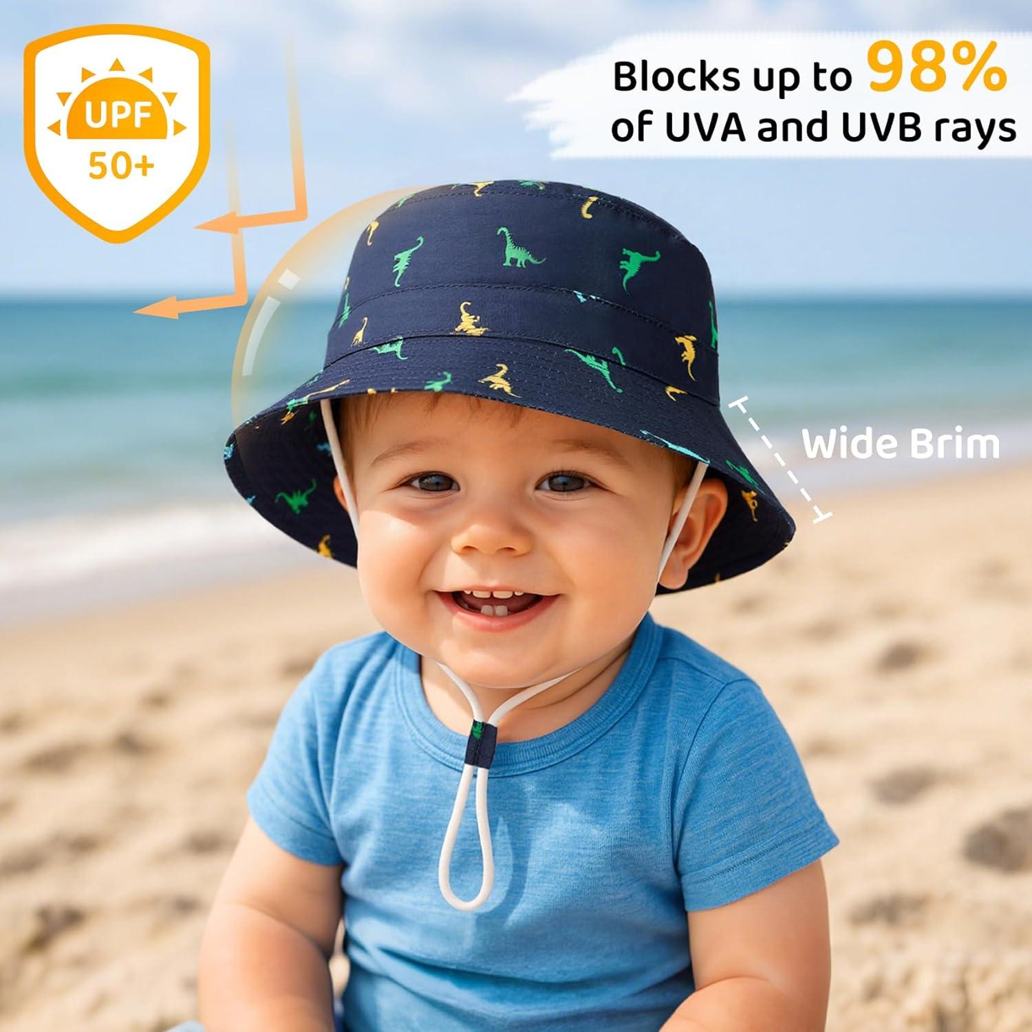 Sombrero de Sol Durio UPF 50+ para Bebés 6-12 Meses Azul Marino