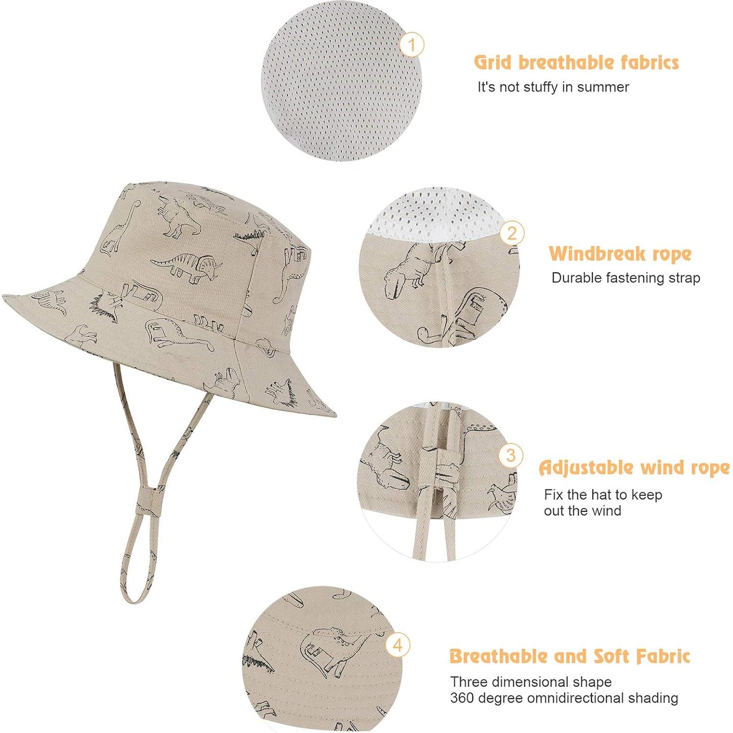 Sombrero de Sol Durio Baby Bucket UPF 50+ 2Pack Bebés