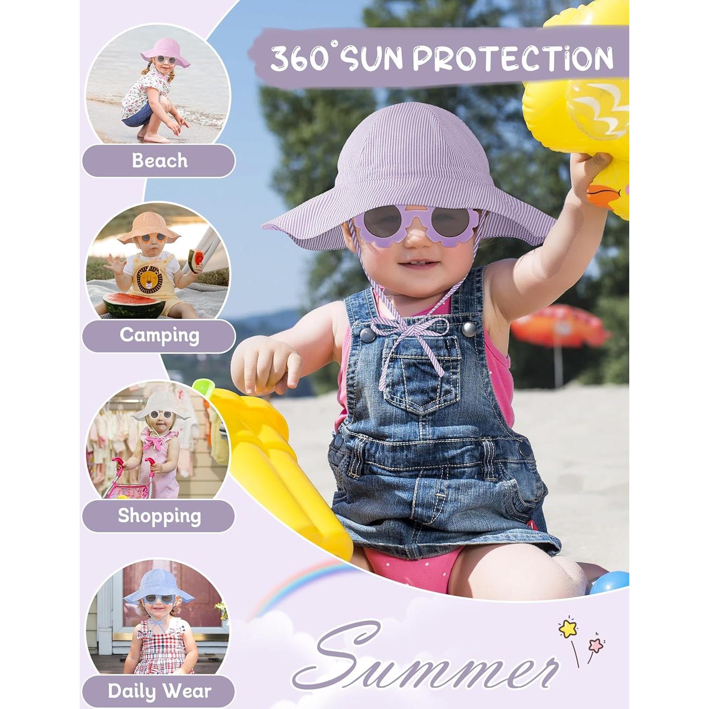 Sombrero de Sol Durio Baby UPF 50+ con Gafas para Bebé