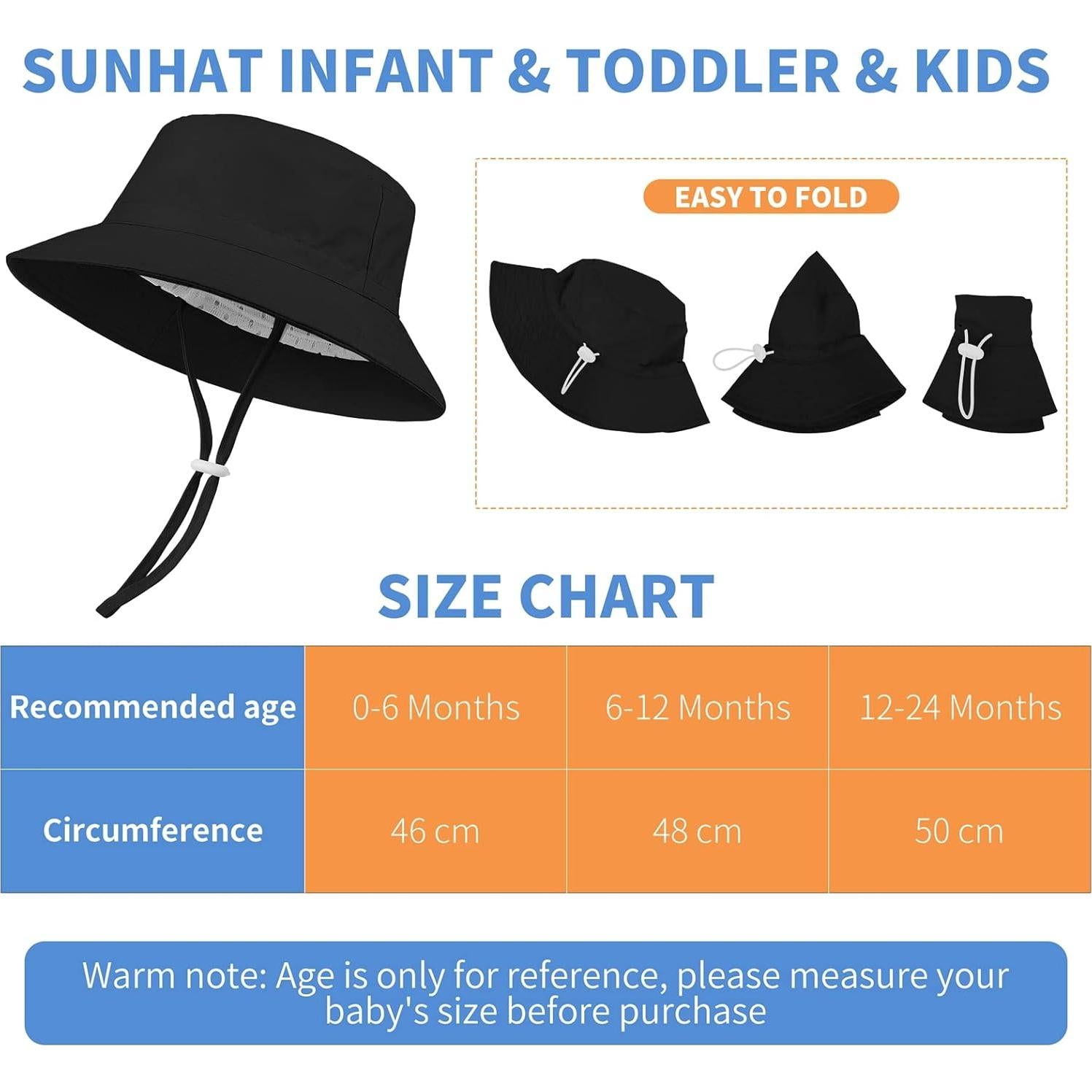 Sombrero de Cubo Protector Solar Poroka para Bebés 0-24 Meses