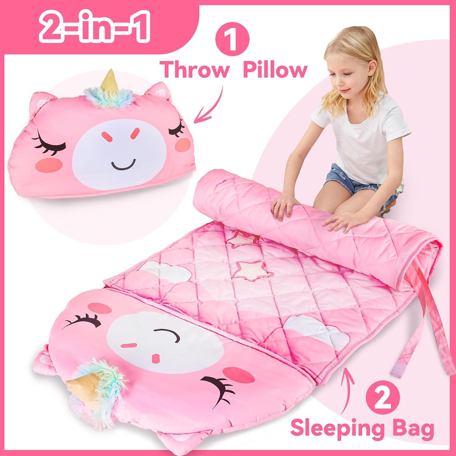 Saco de Dormir Unicornio iPlay, iLearn 137x69 cm para Niños