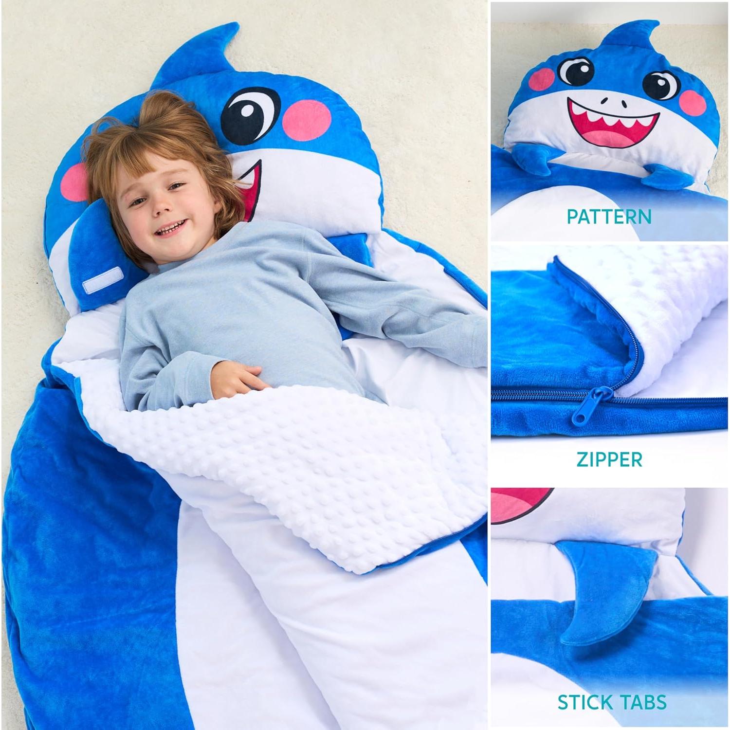 Saco de Dormir Joiedomi para Niños 152x99 cm con Almohada