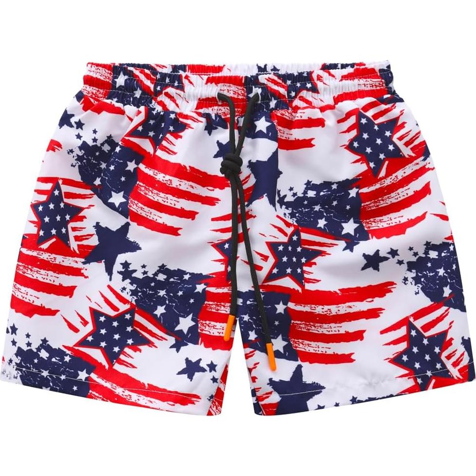 Conjunto de Traje de Baño 3 Piezas Niños UPF 50+ Bandera Americana
