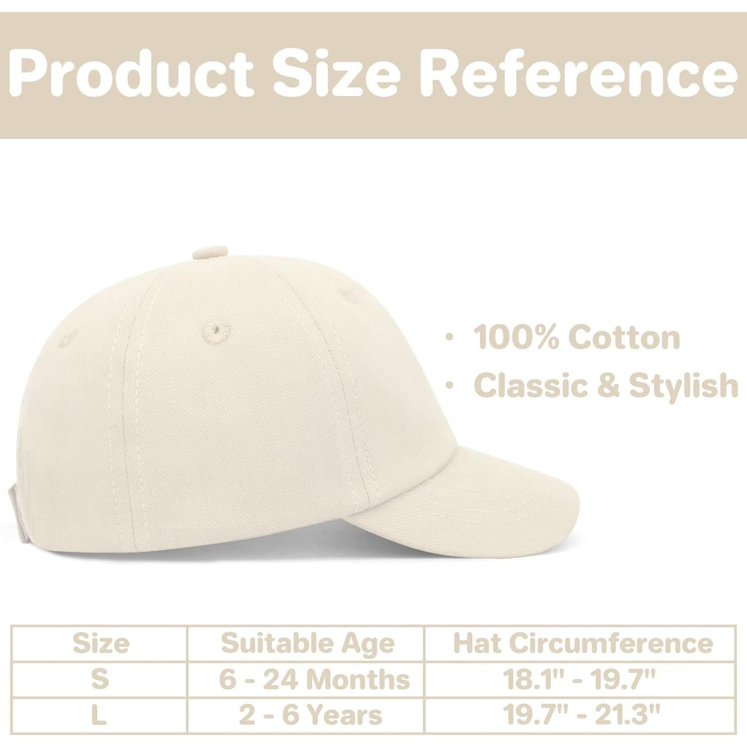 Gorra de béisbol QikQik para bebés 6-24 meses Beige