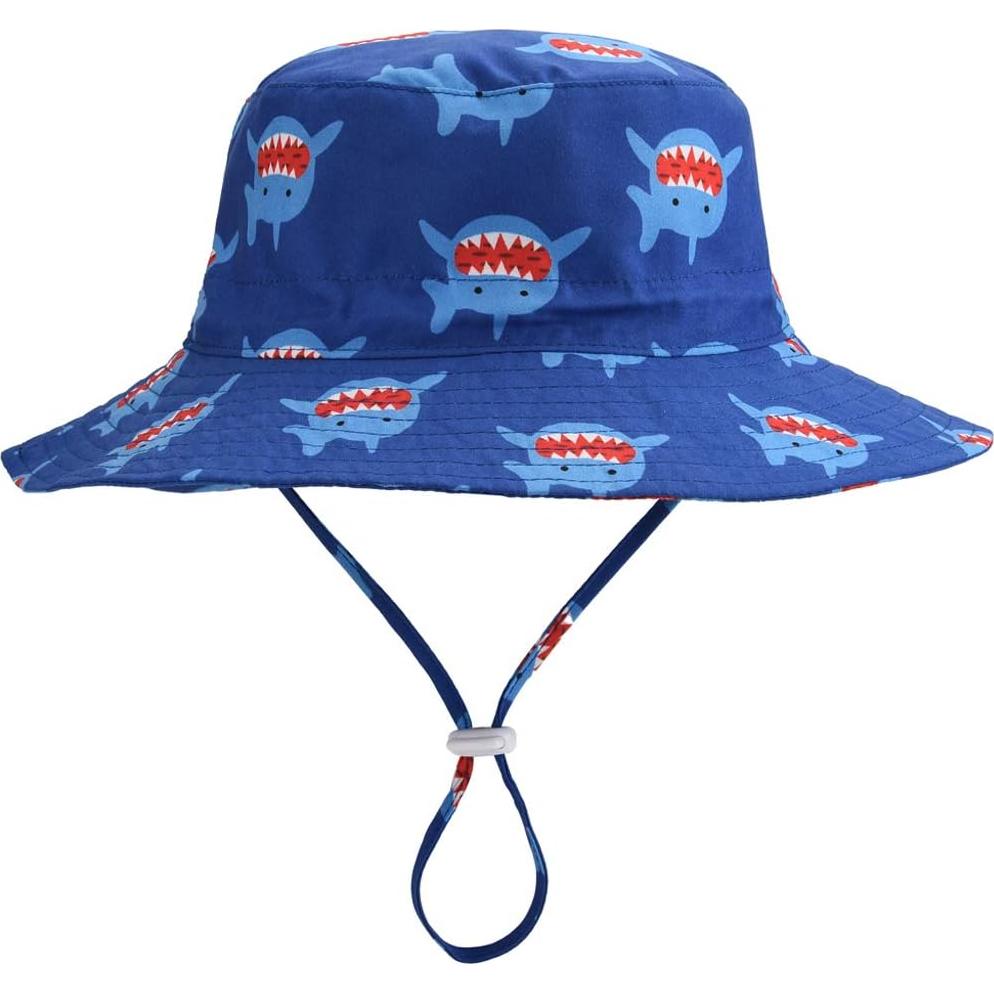 Sombrero de Sol Ajustable para Bebé UV 50+ - Tiburón